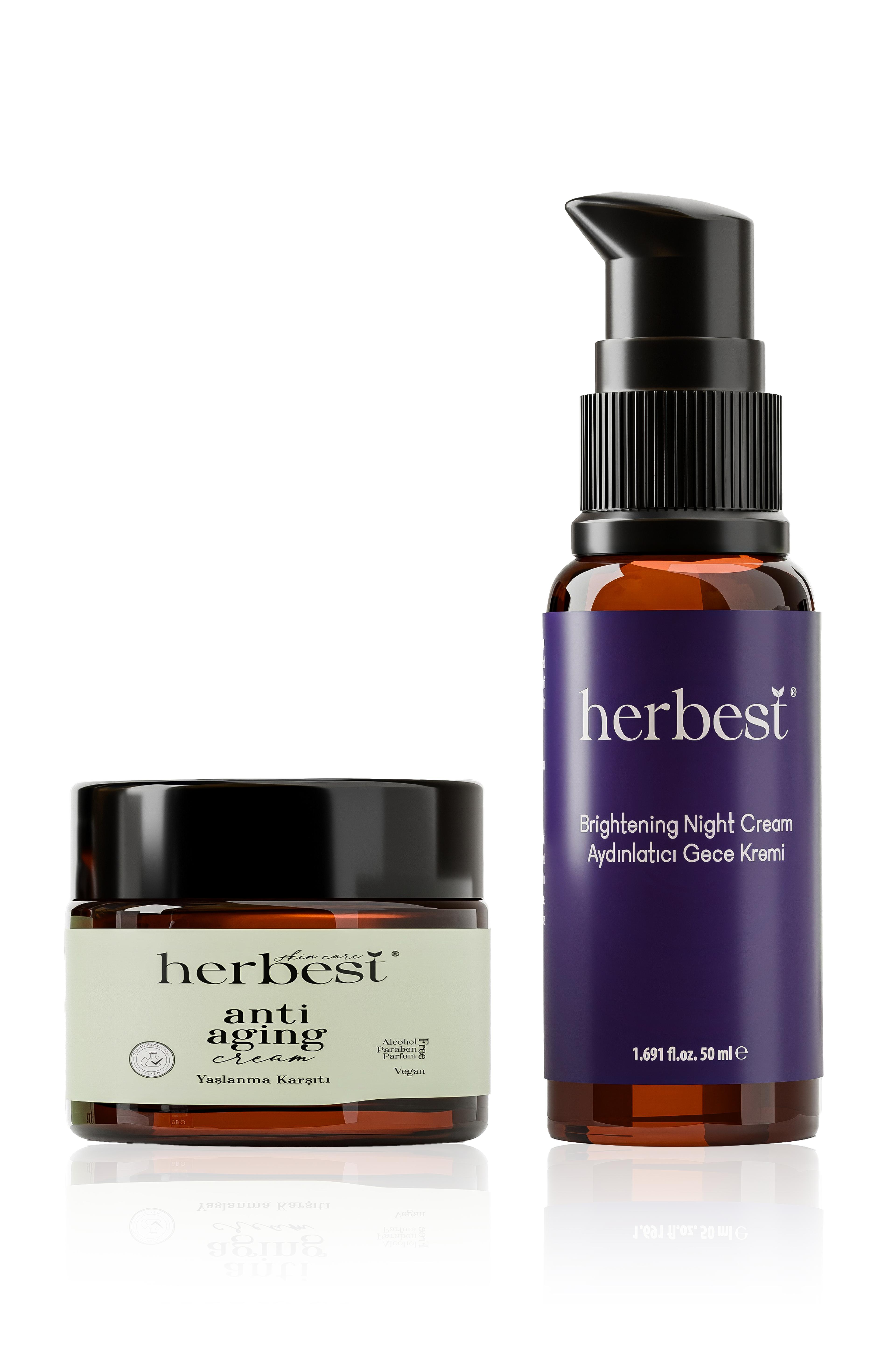 Herbest Anti Aging + Aydınlatıcı Gece Kremi Set
