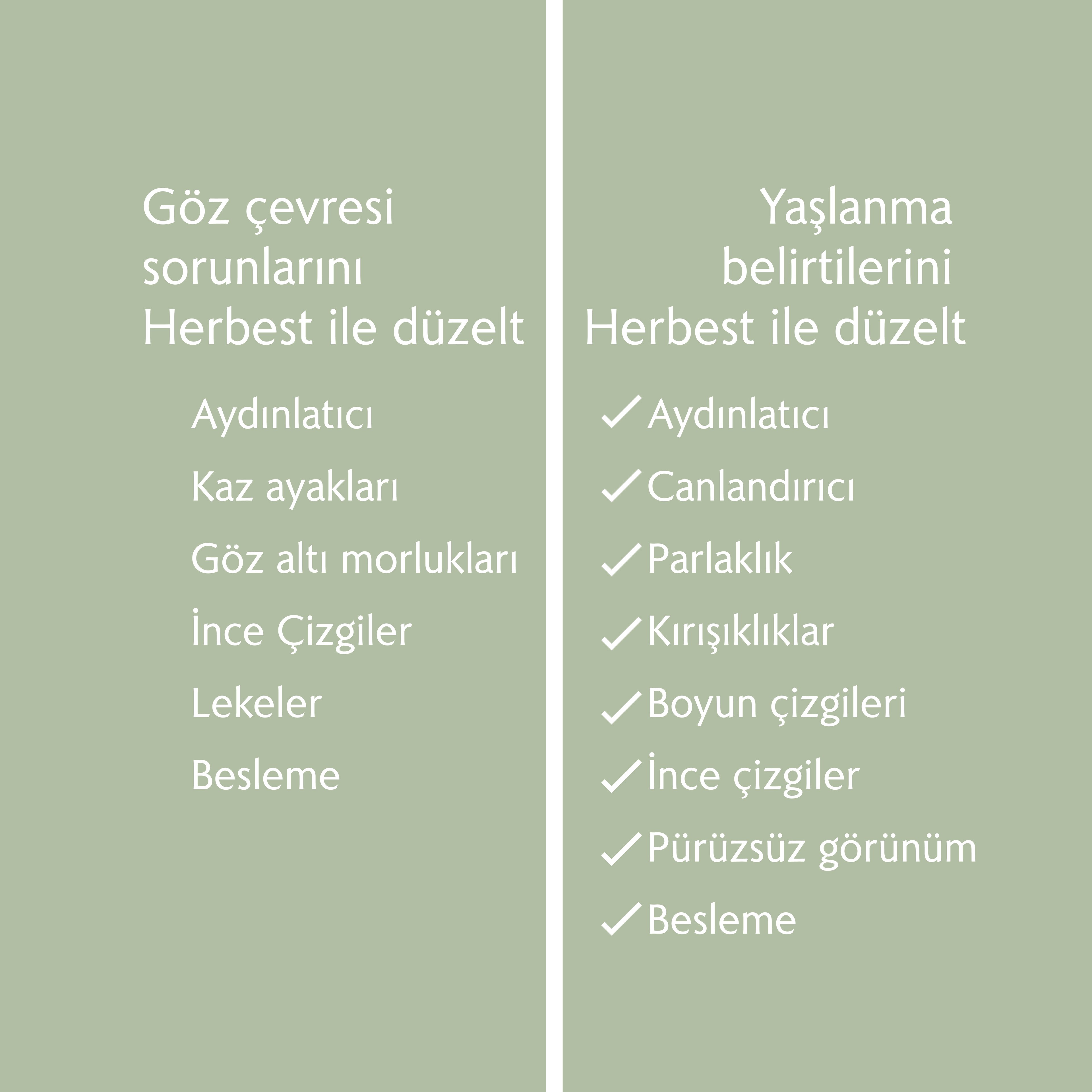 Herbest Anti-Aging + Göz Çevresi Kremi