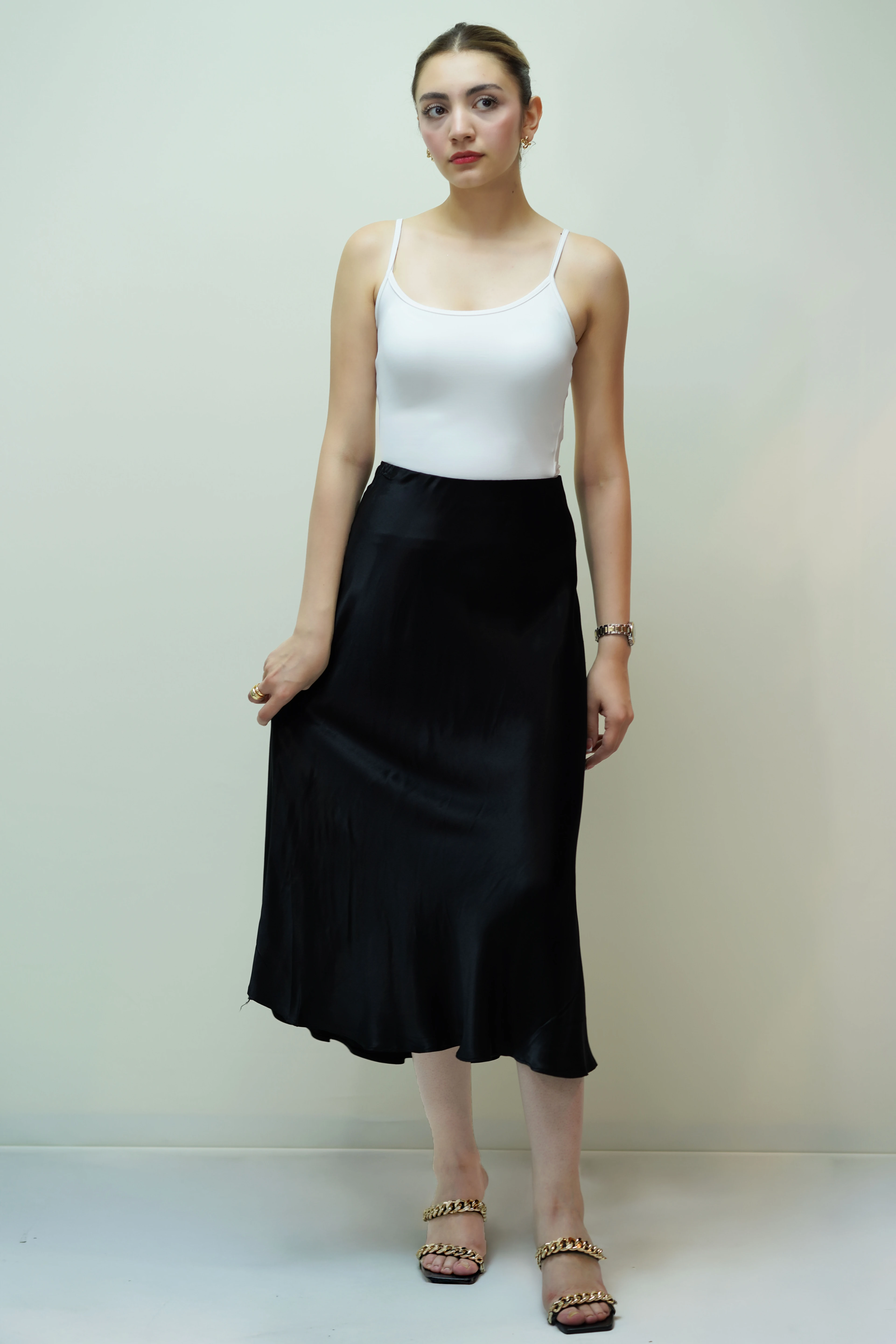 İnce Askılı Poliamid Top - Beyaz