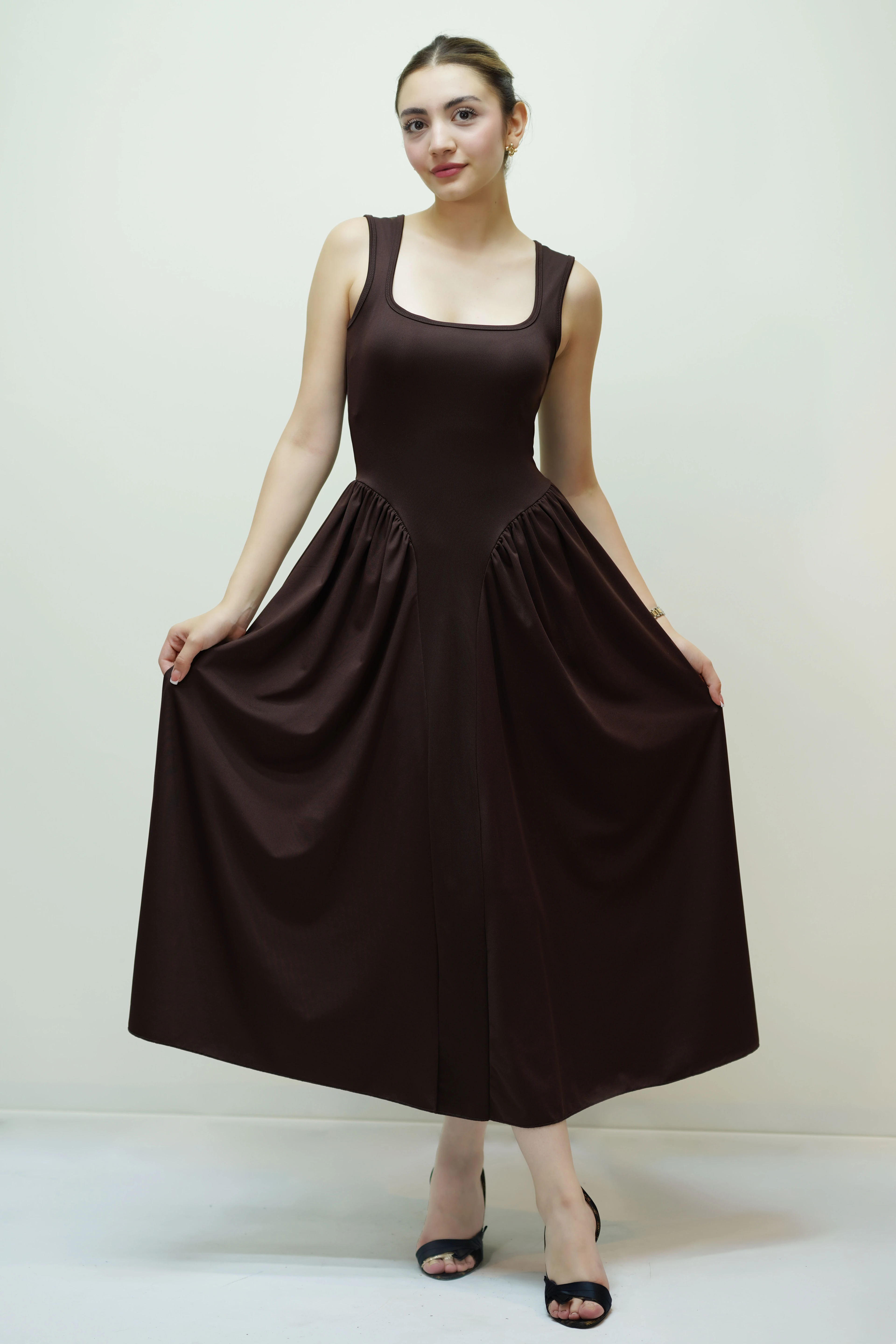 Askılı Atlet - Koyu Kahve