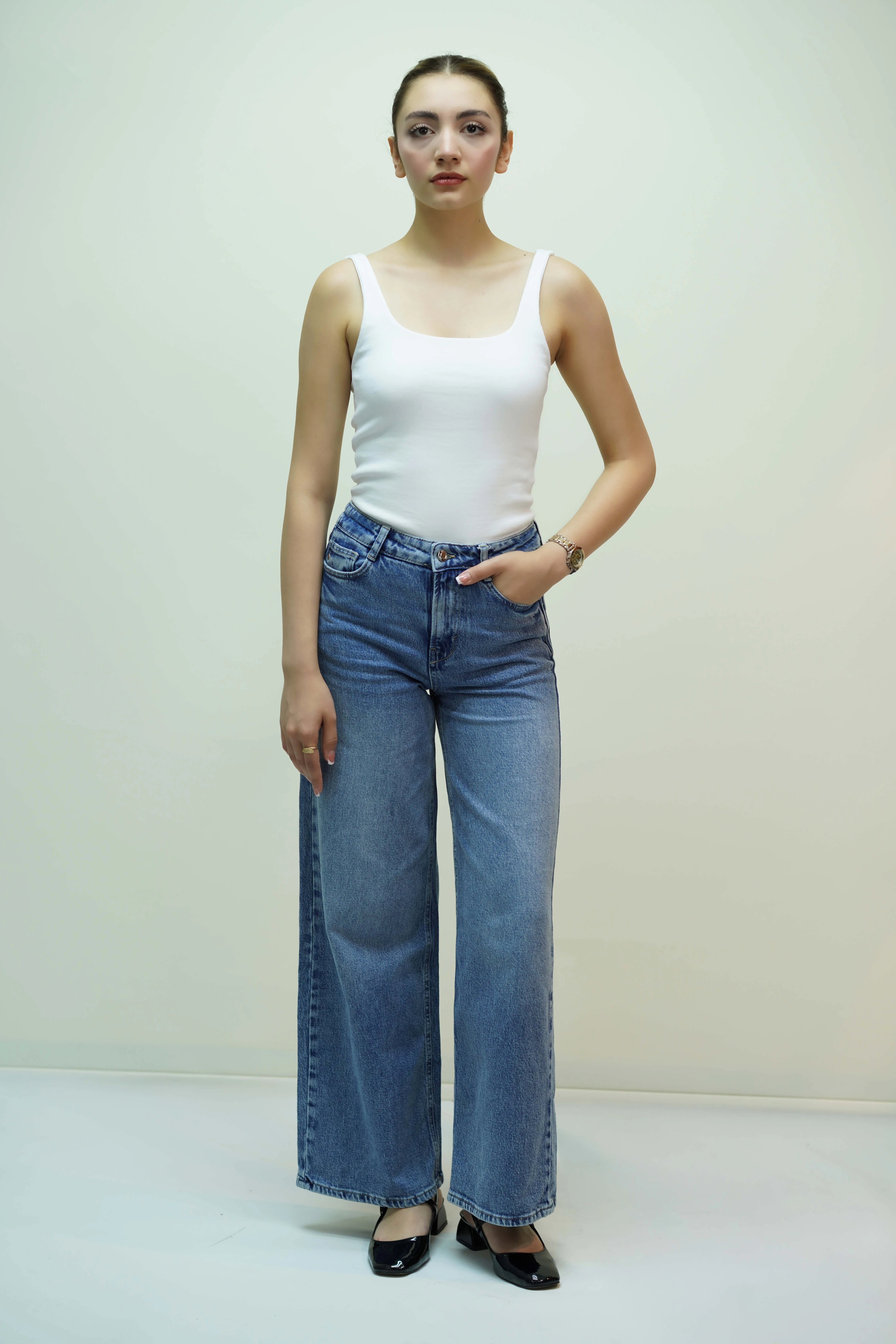 Askılı Atlet - Beyaz