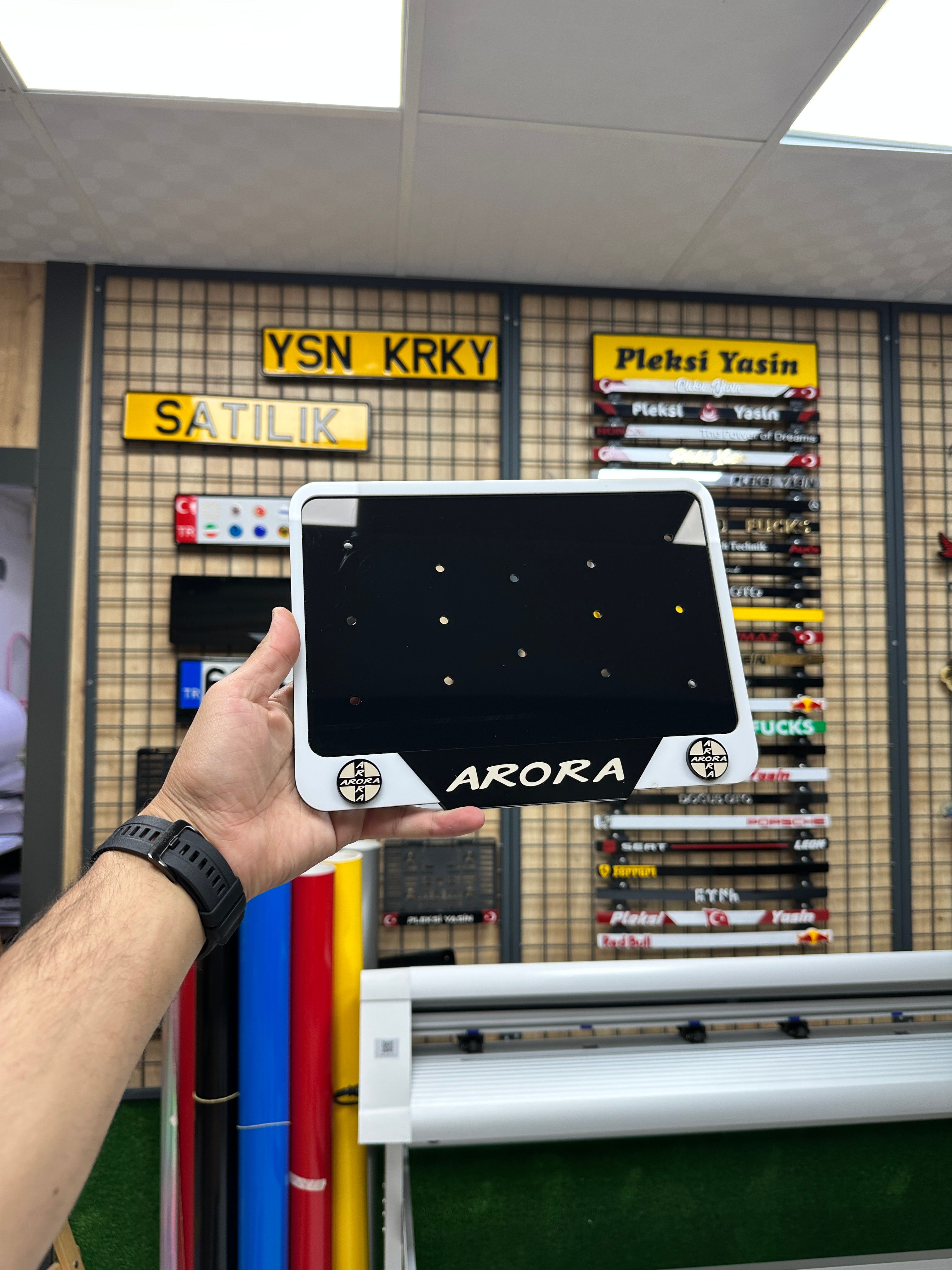 Standart Motosiklet 2 Renk Pleksi Plakalık