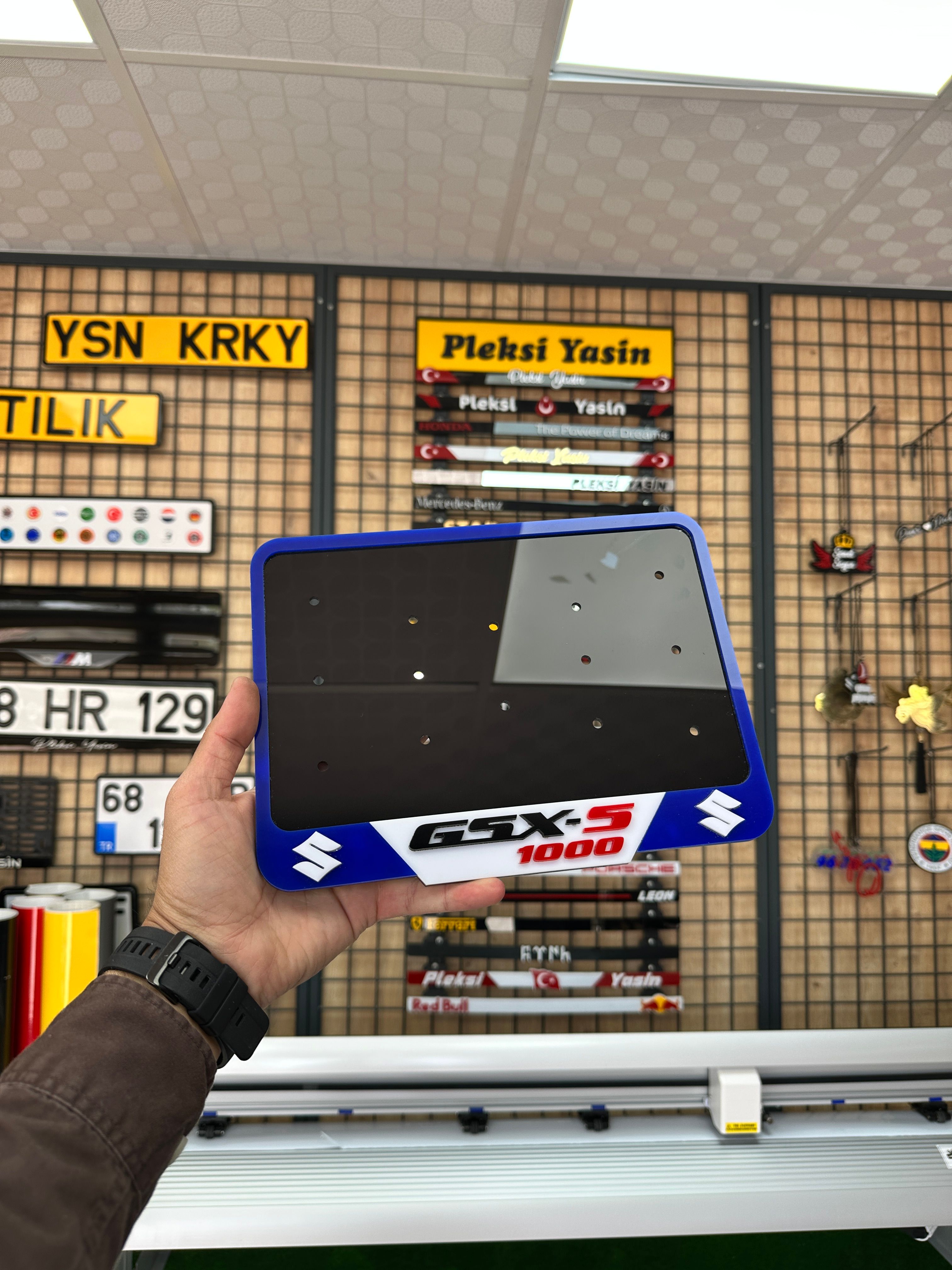 Standart Motosiklet 2 Renk Pleksi Plakalık