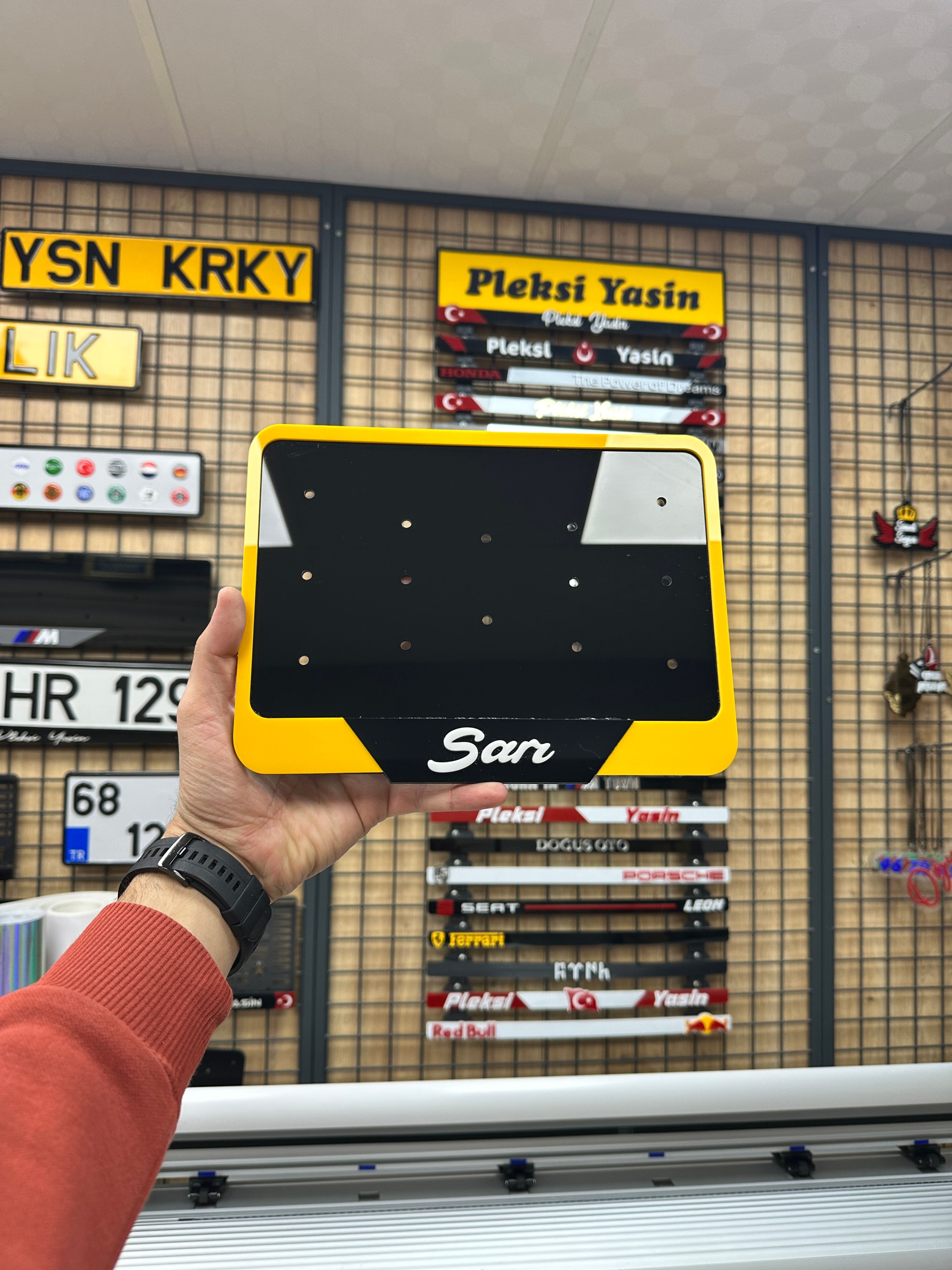 Standart Motosiklet 2 Renk Pleksi Plakalık