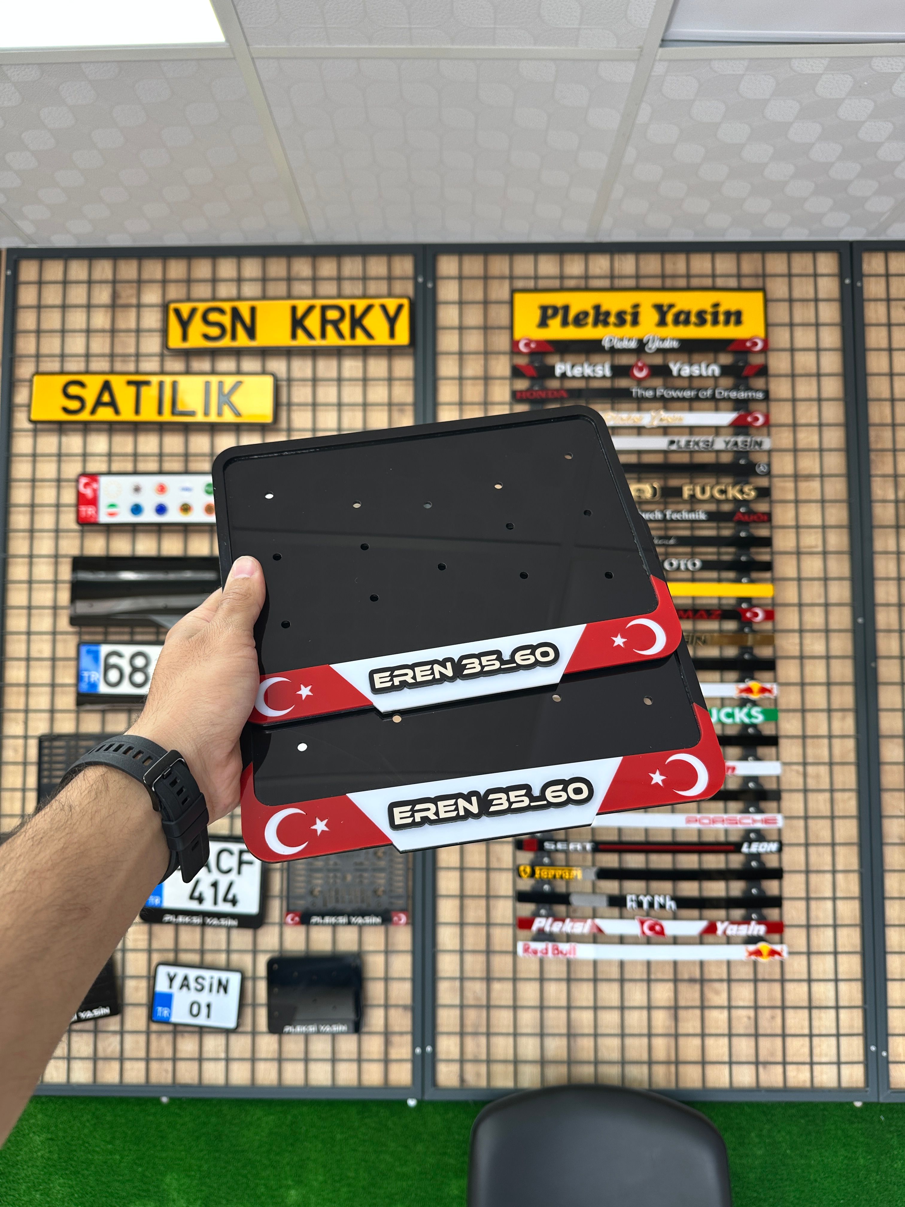 Ay Yıldızlı Full Pleksi Motosiklet Plakalık