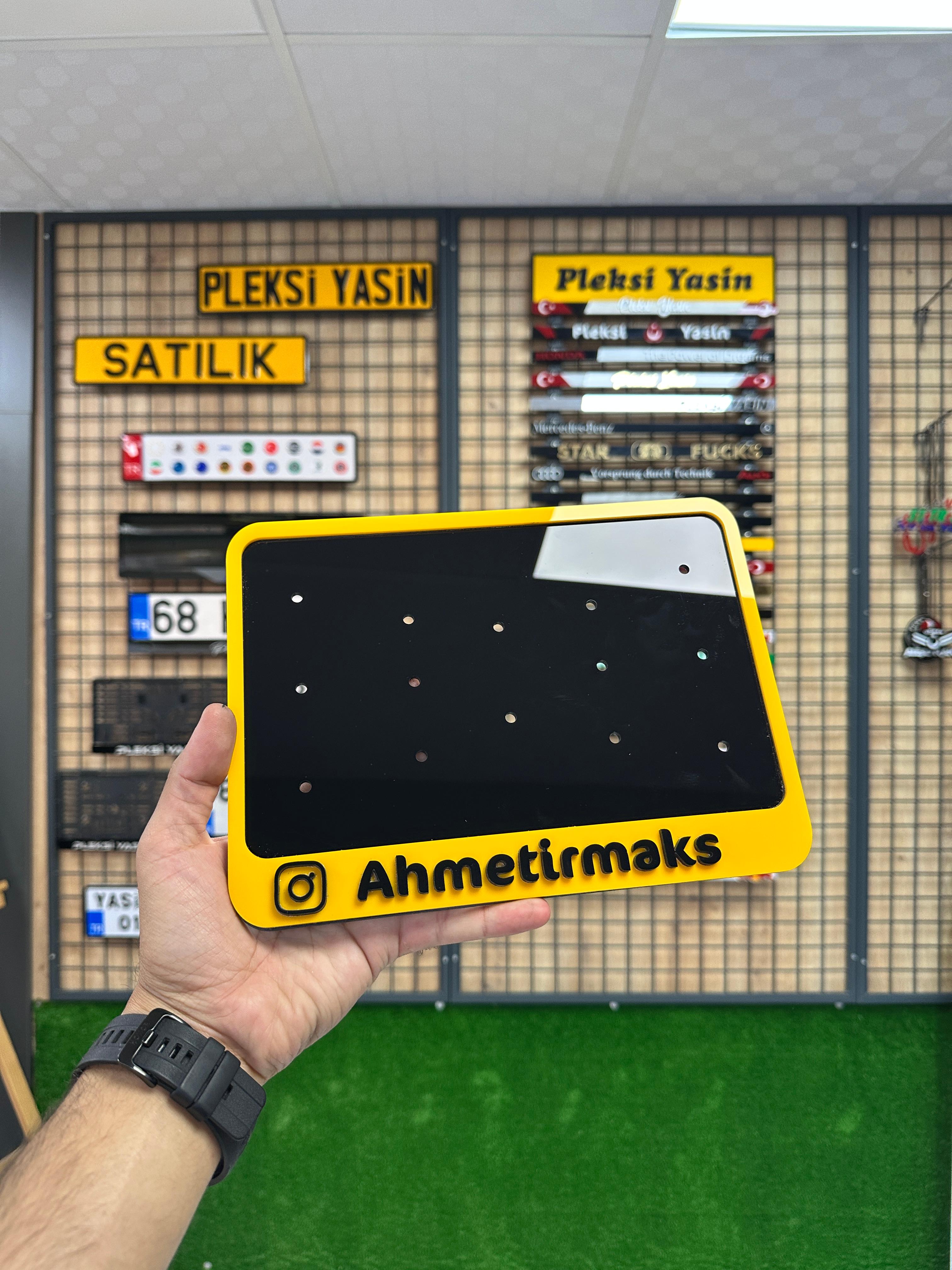  Standart Motosiklet ÇERÇEVELİ Pleksi Plakalık