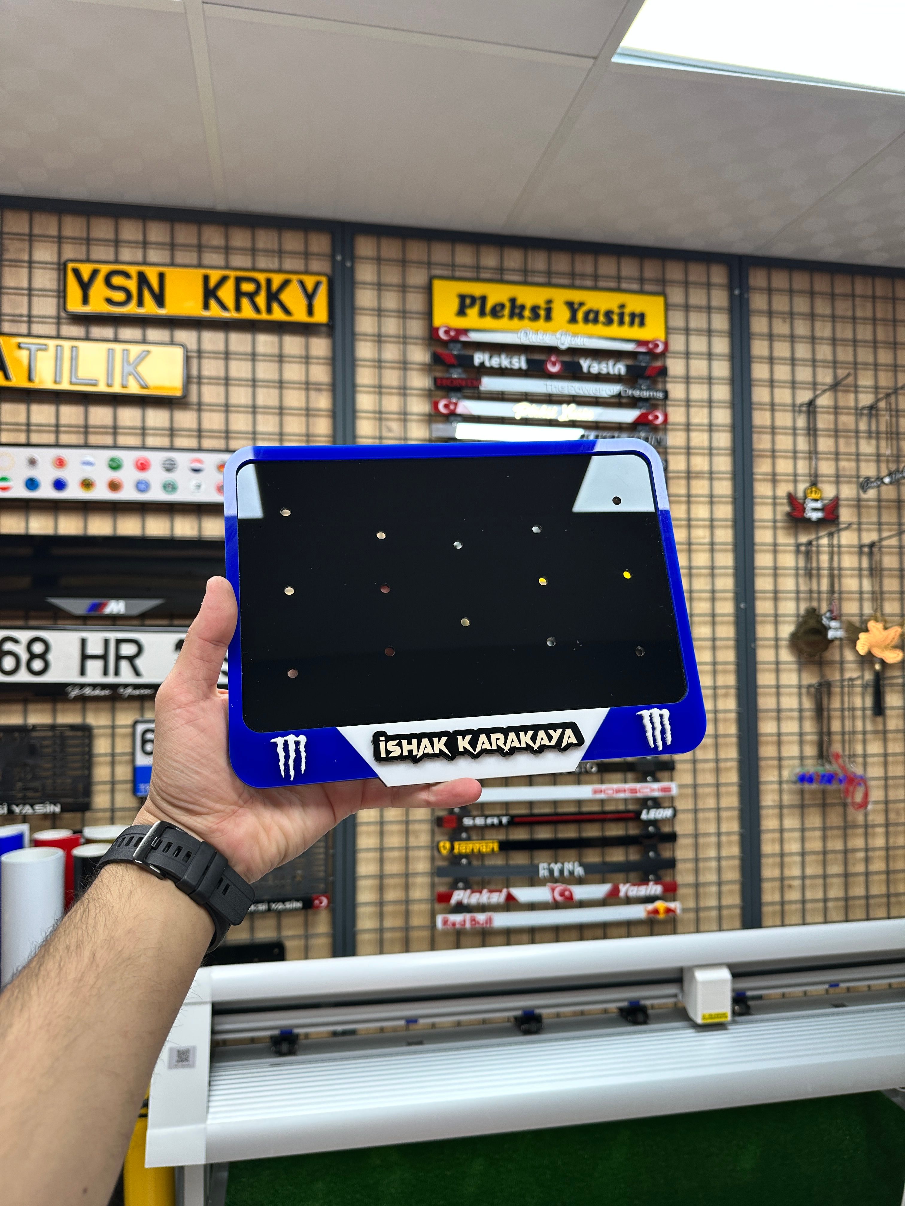 Standart Motosiklet 2 Renk Pleksi Plakalık