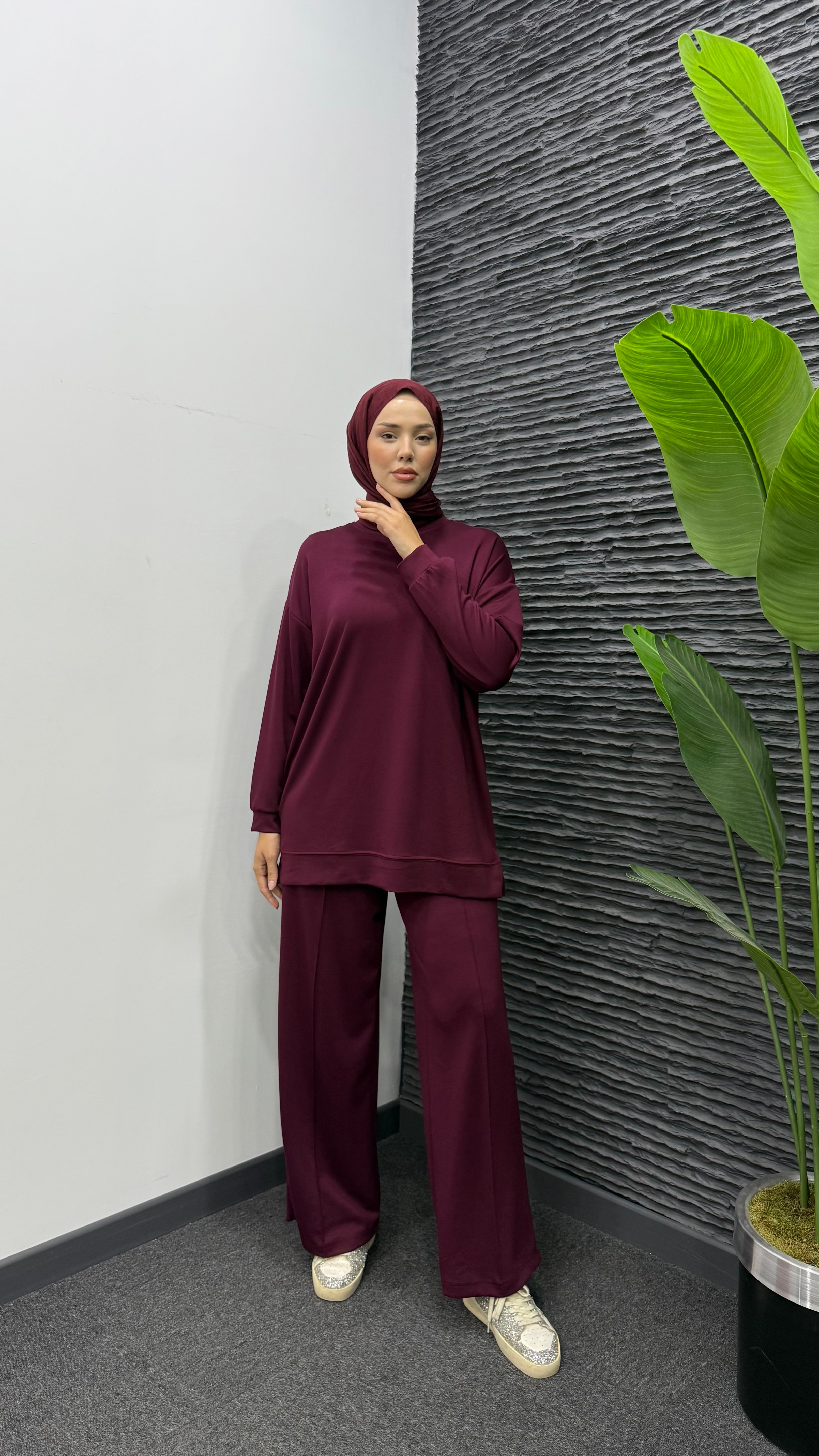 Ahles Oysho Takım - Bordo