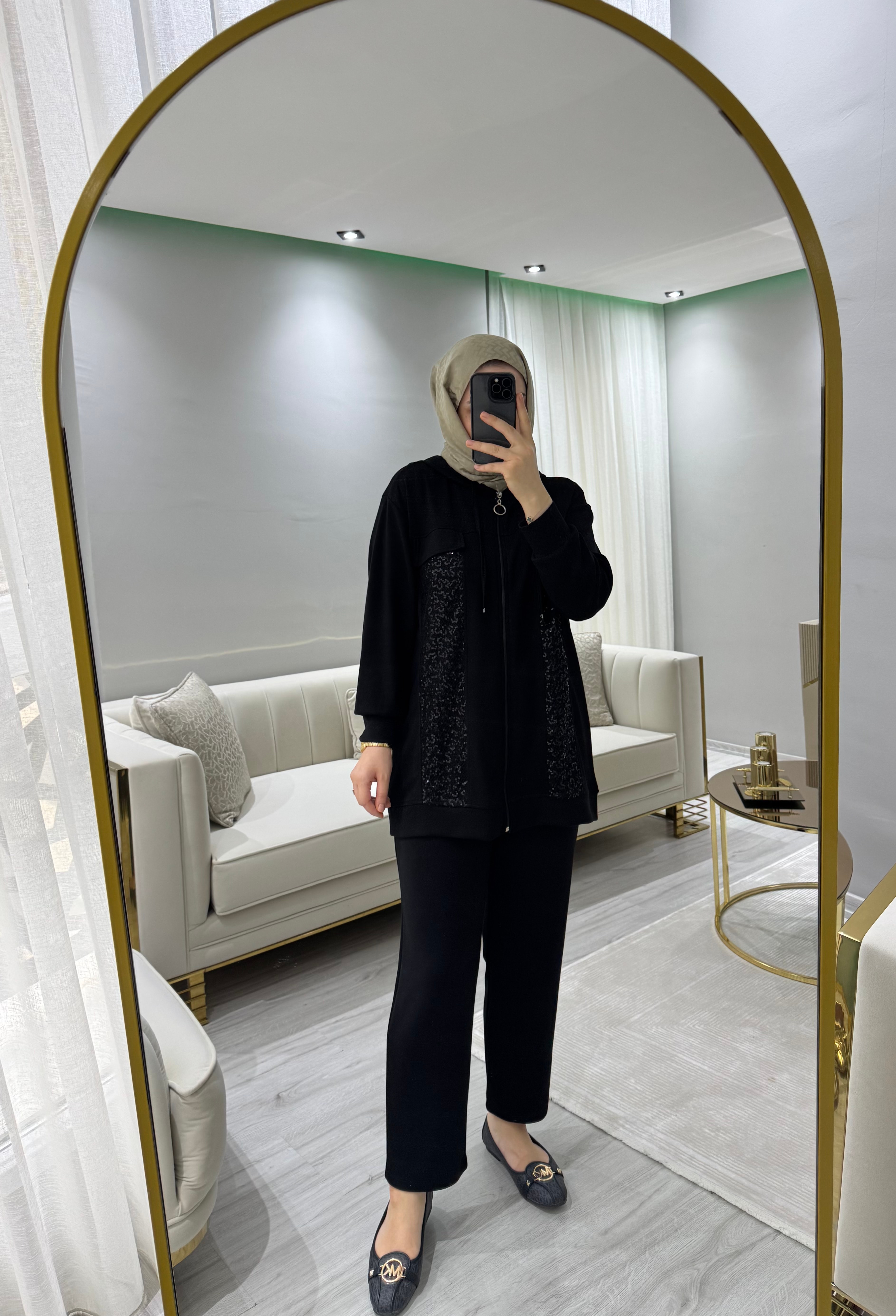 Kapüşonlu Oysh Takım - Siyah