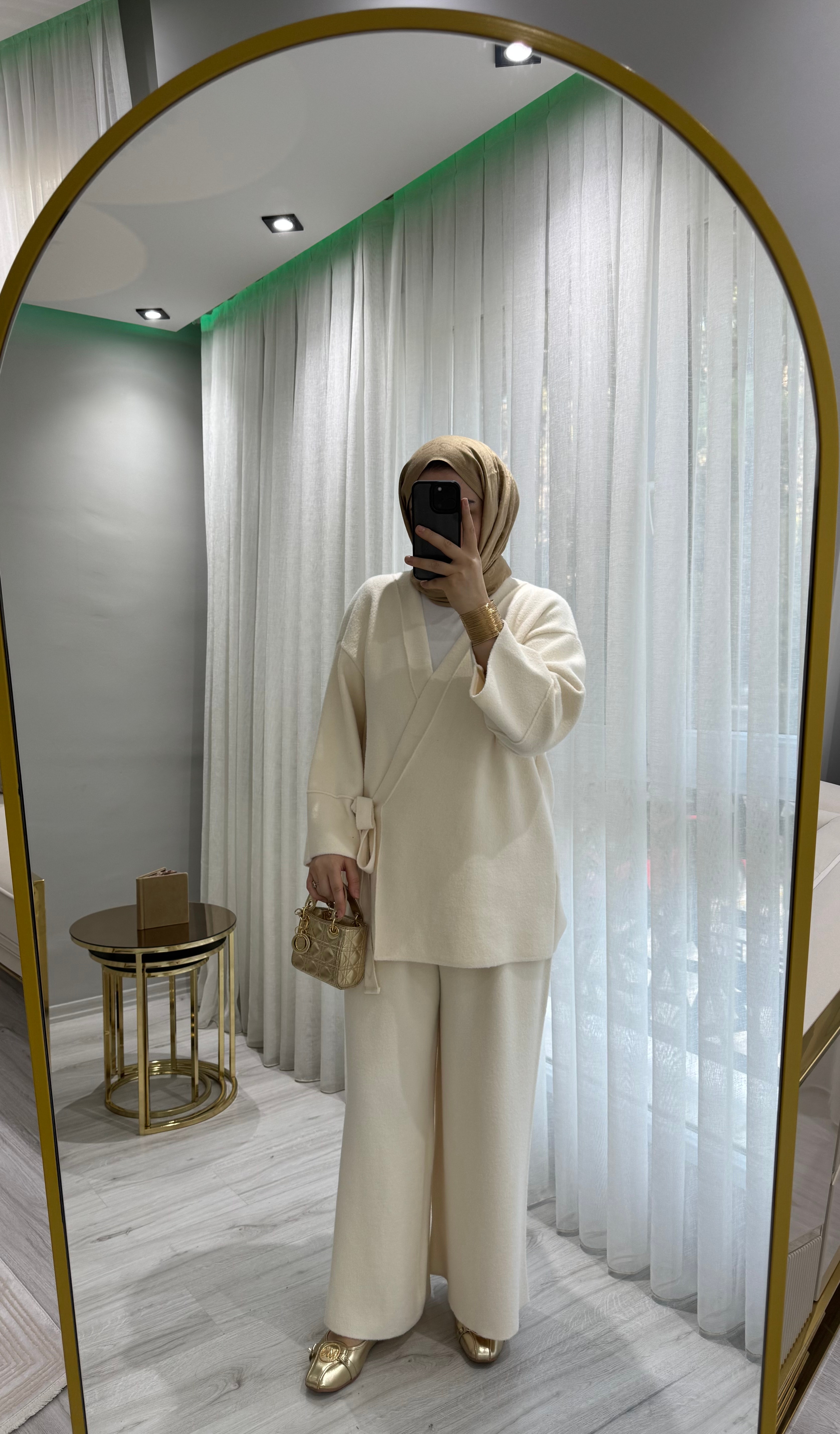 Angora Kimono Takım - Krem