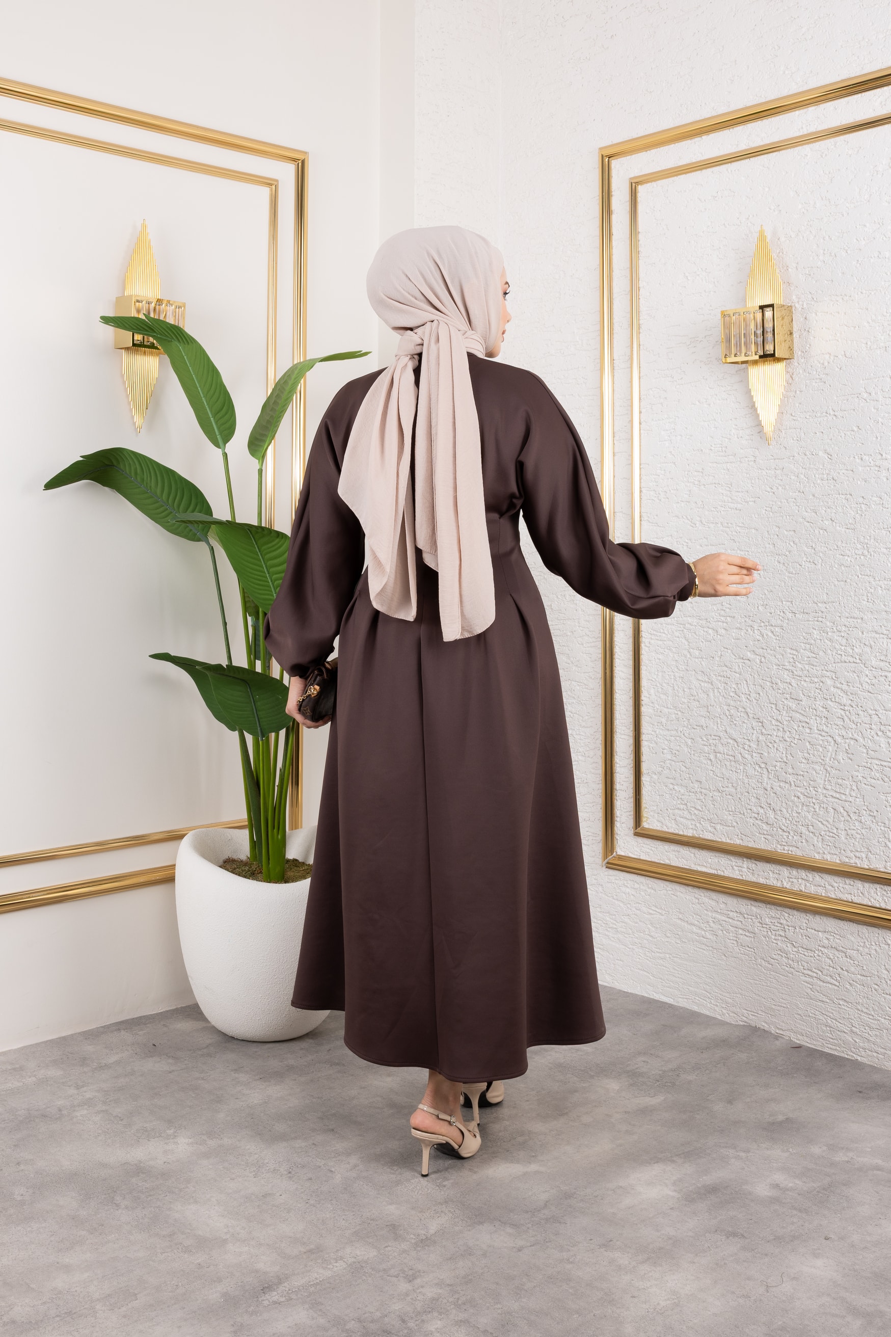 Scuba Korse Görünümlü Elbise