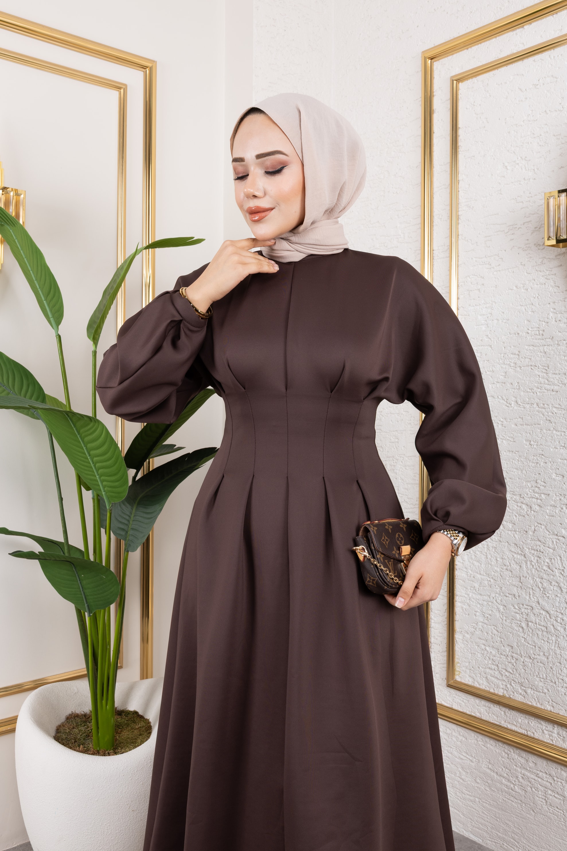 Scuba Korse Görünümlü Elbise