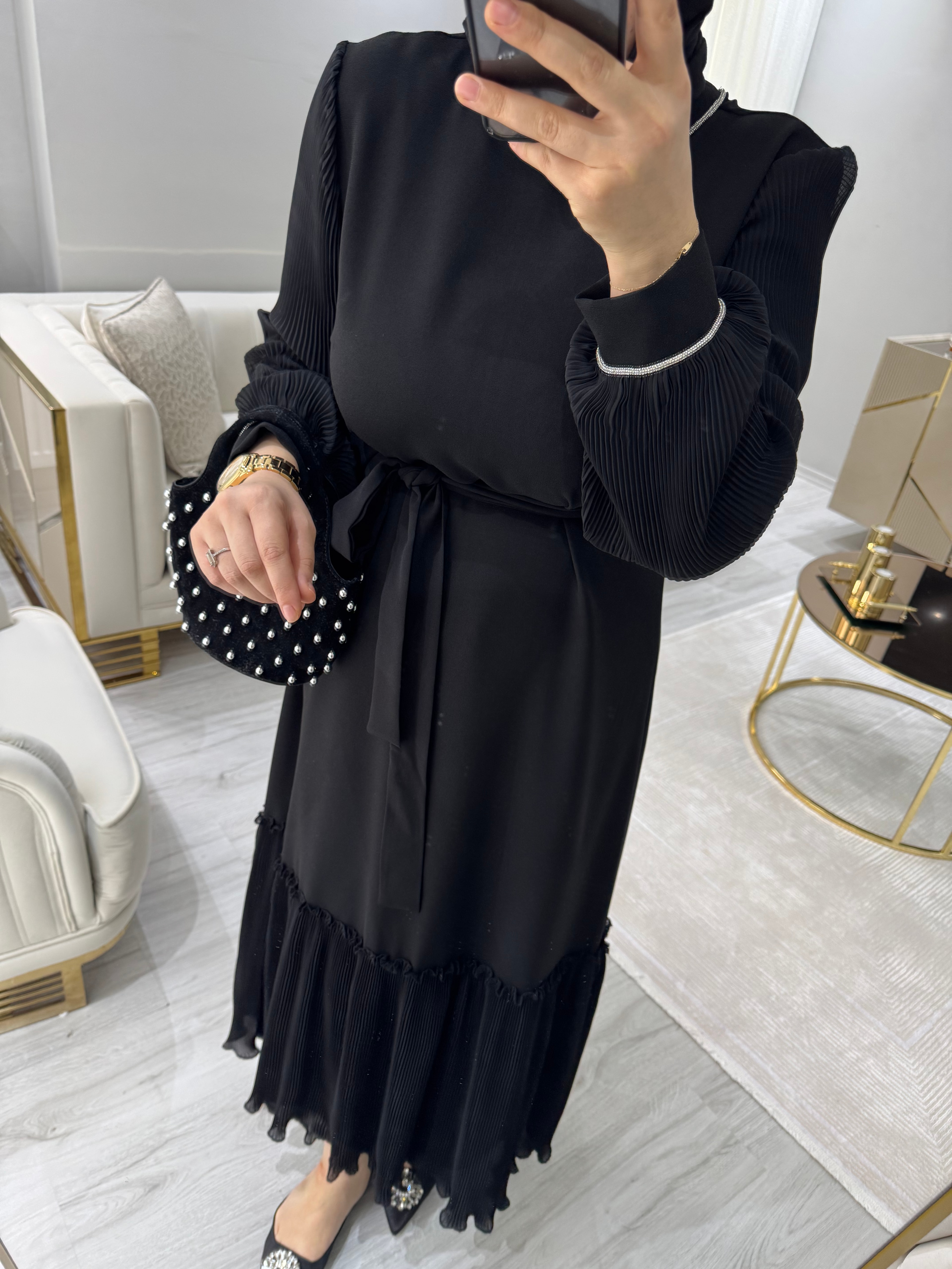 Krep Güpürlü Elbise