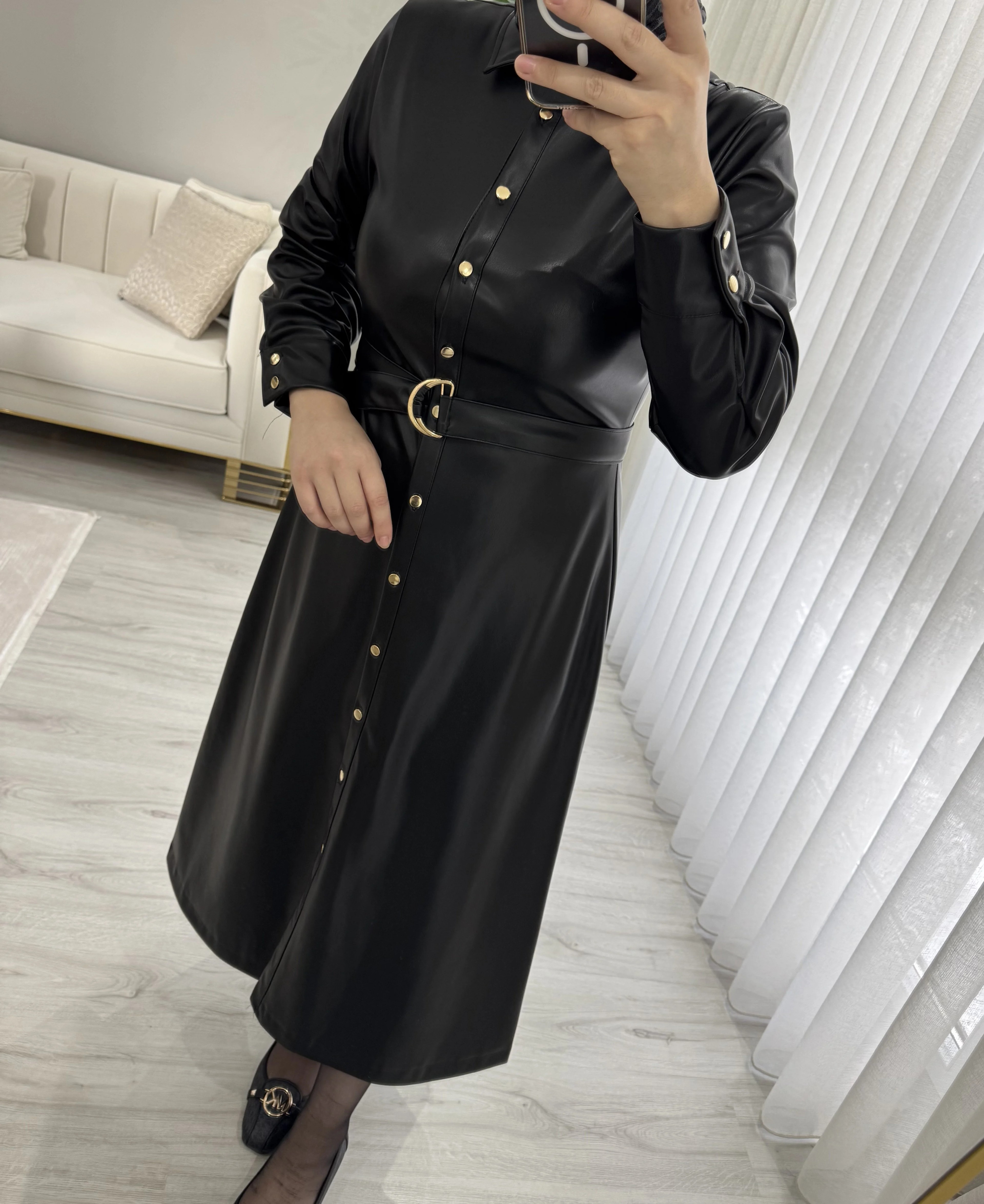 Premium Deri Elbise