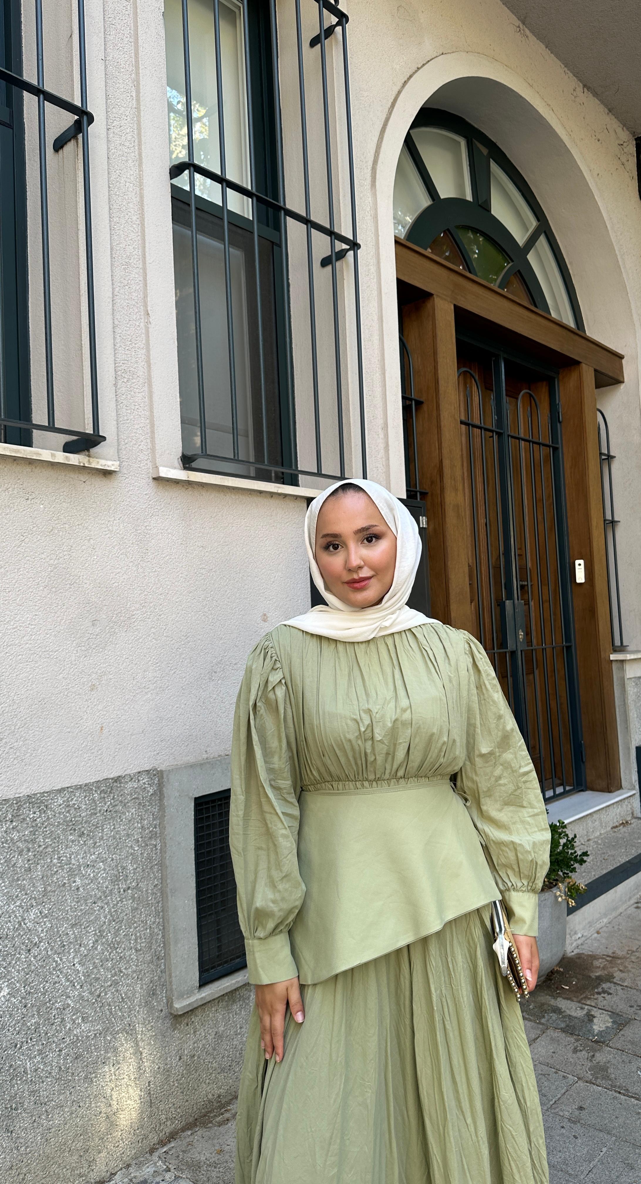Afzera Elbise - Haki Yeşil