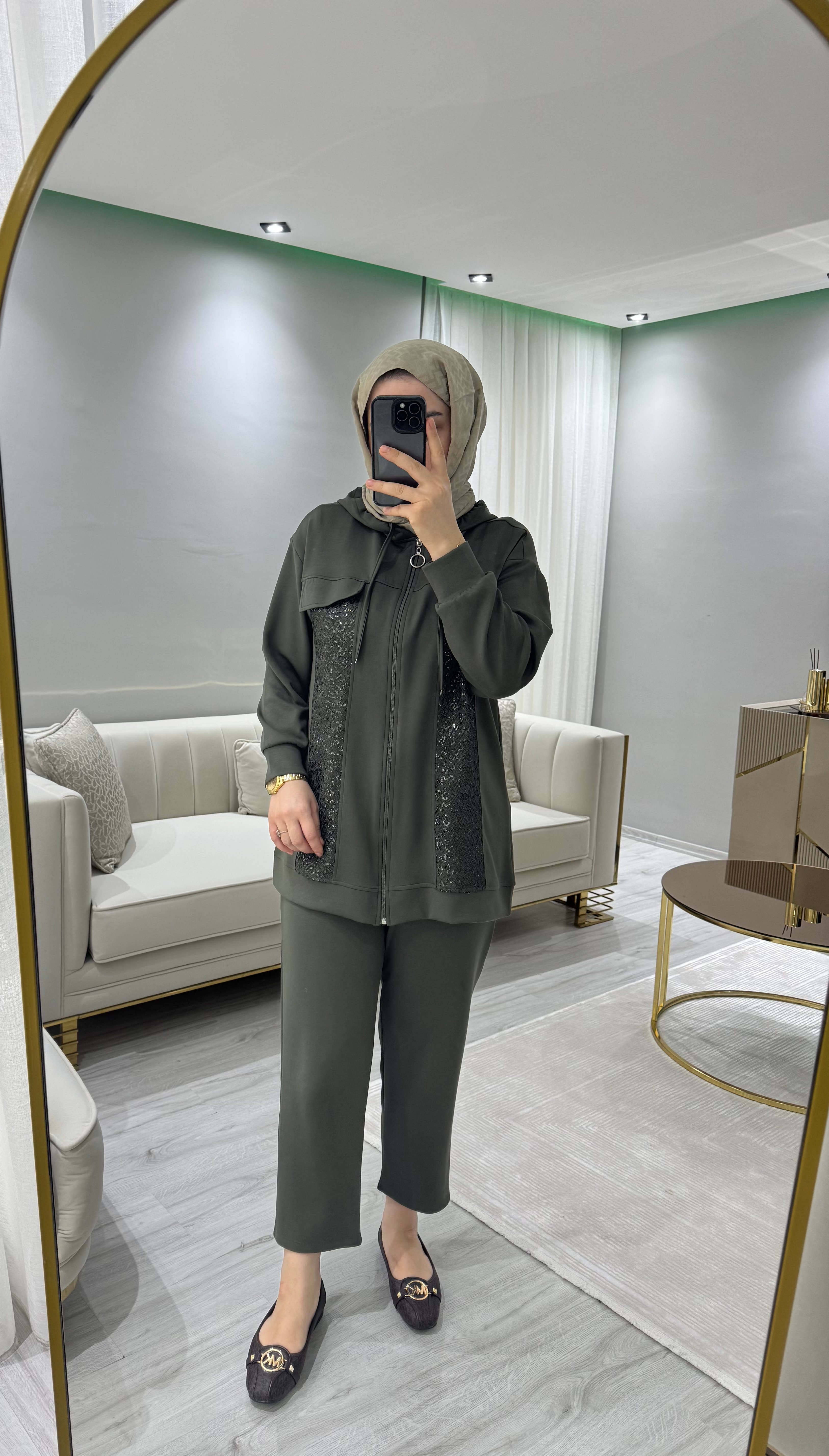 Kapüşonlu Oysh Takım - Füme