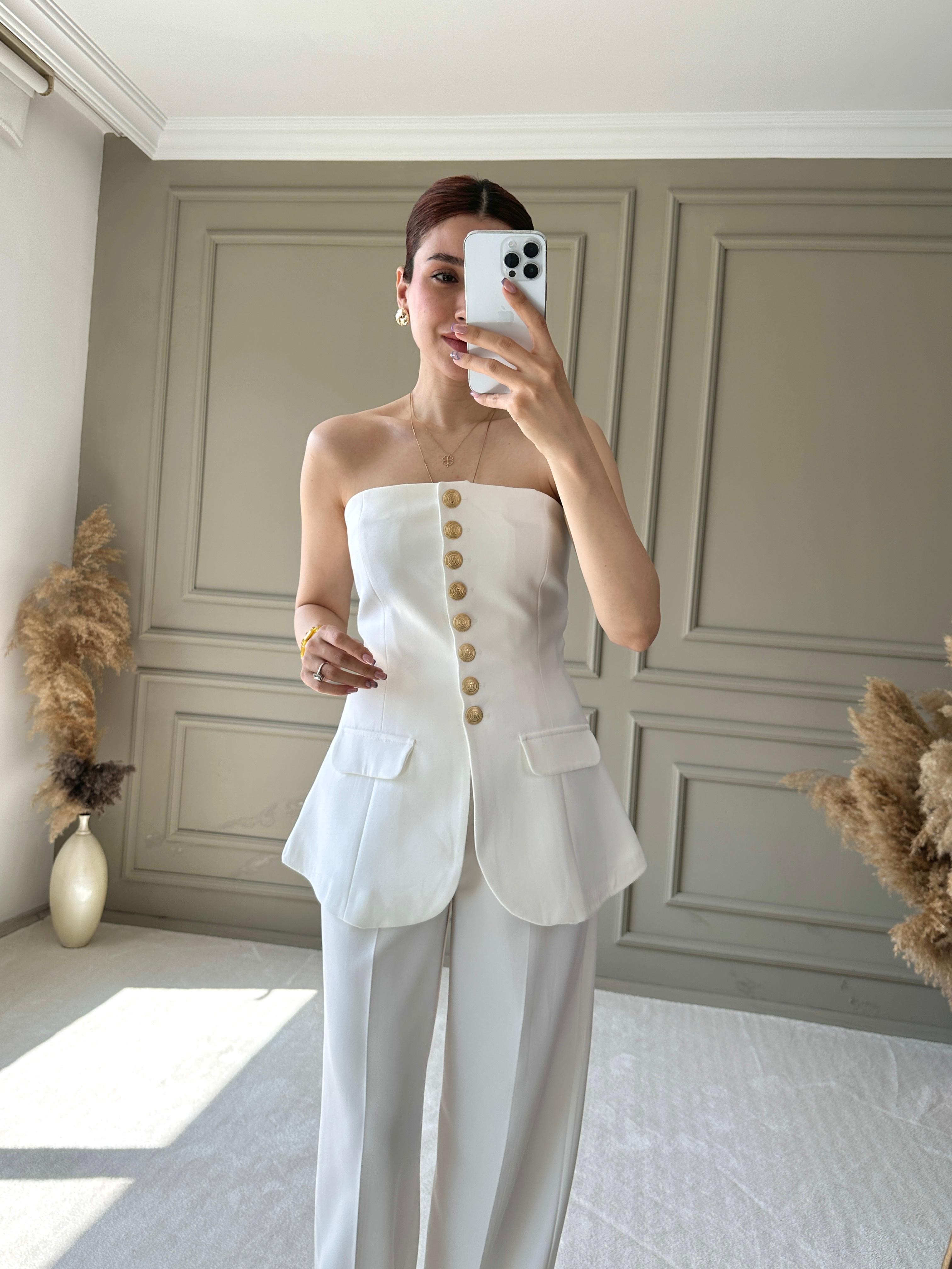 ZR MODEL GOLD DÜĞME DETAYLI BÜSTİYER