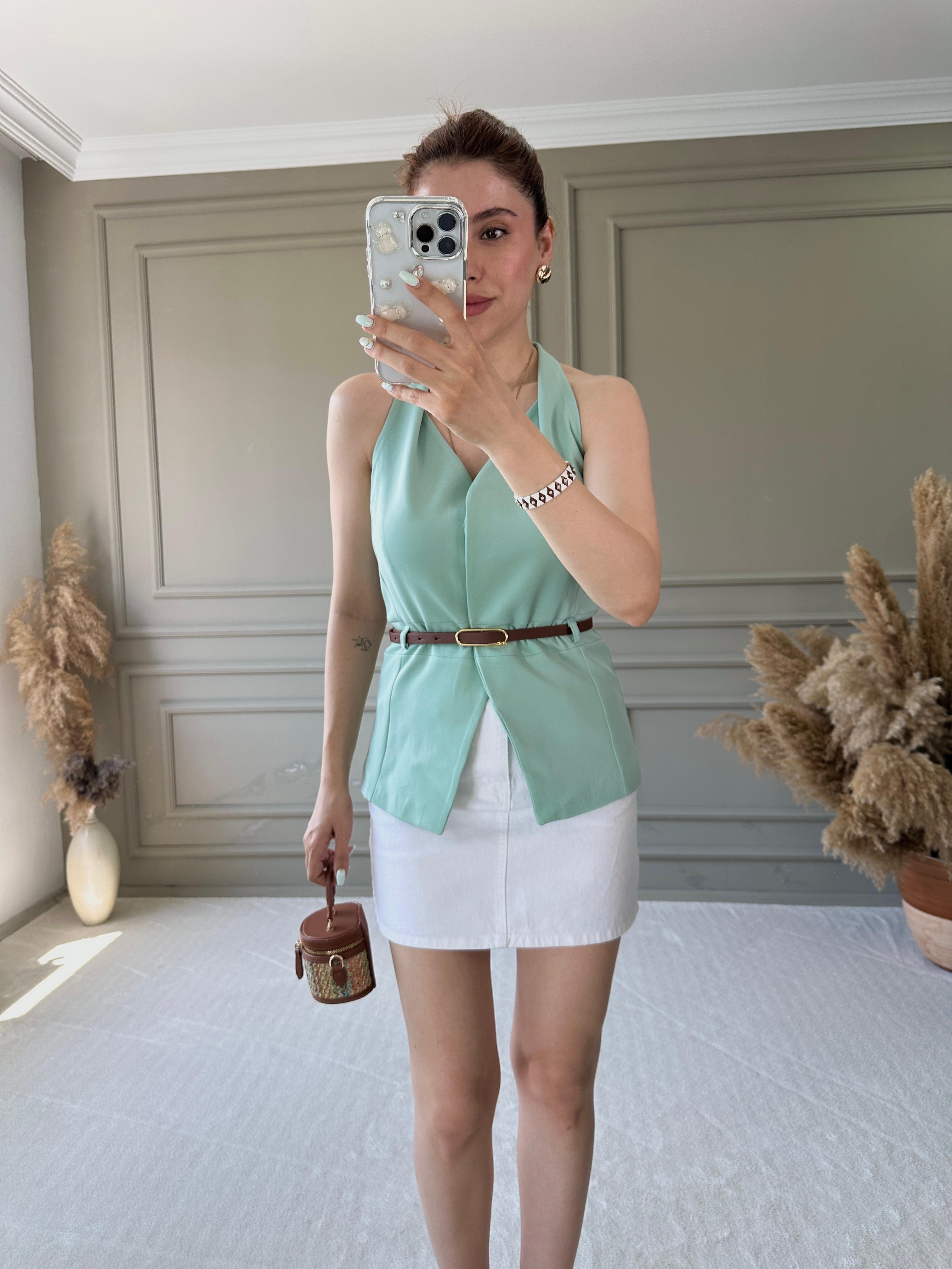 ZR MODEL YELEK - Mint Yeşil