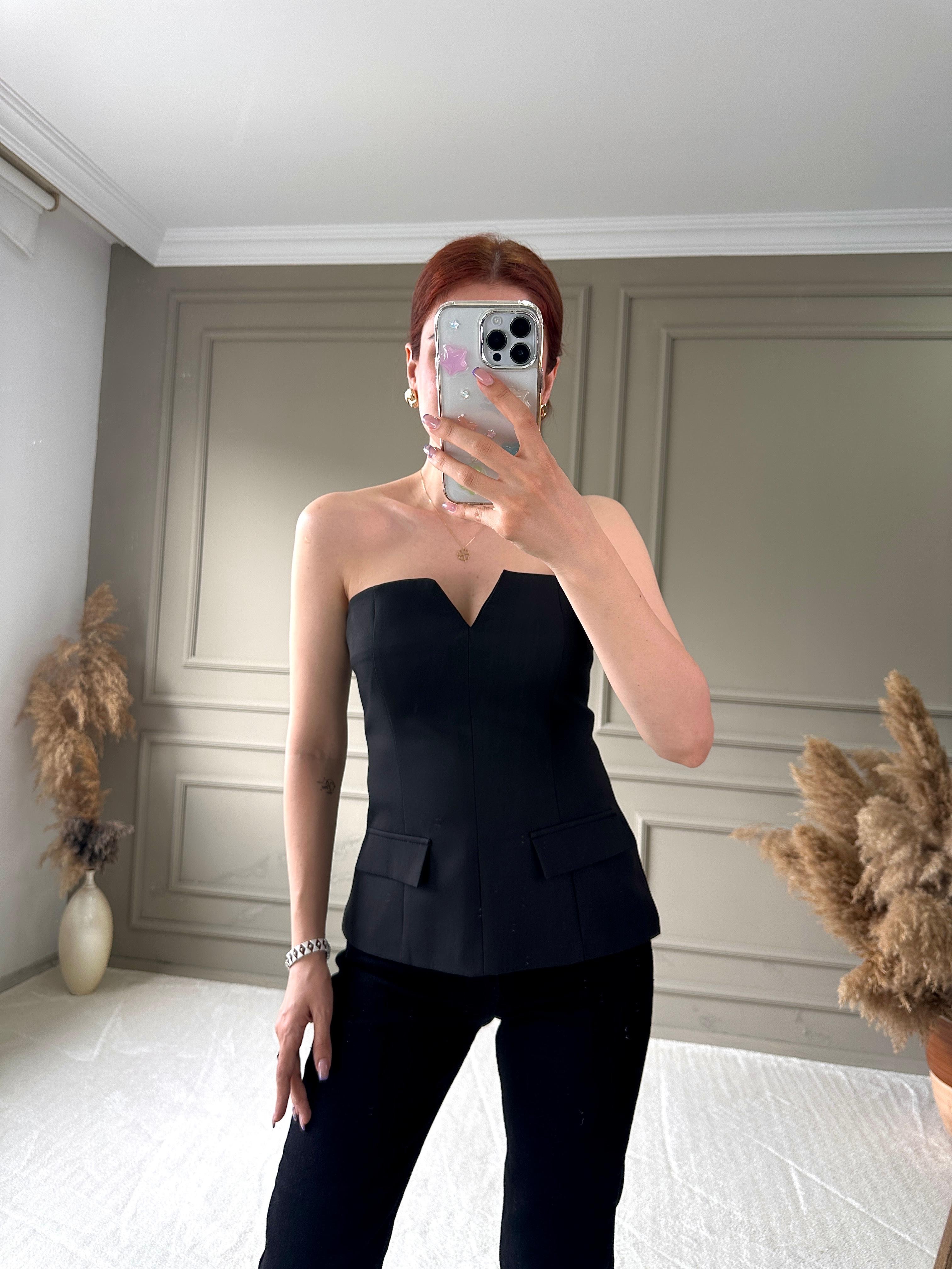 STRAPLEZ BÜSTİYER BLUZ