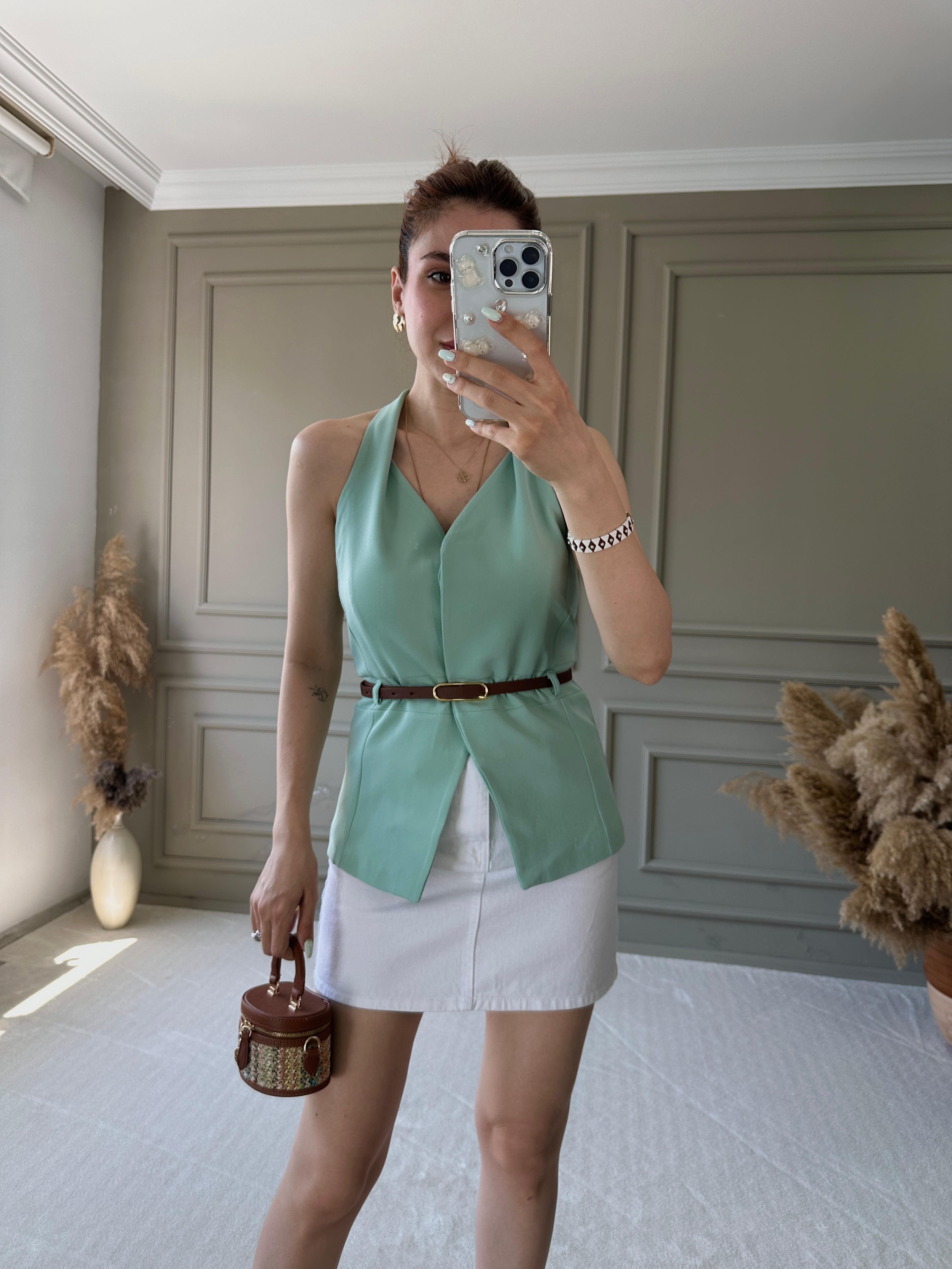 ZR MODEL YELEK - Mint Yeşil