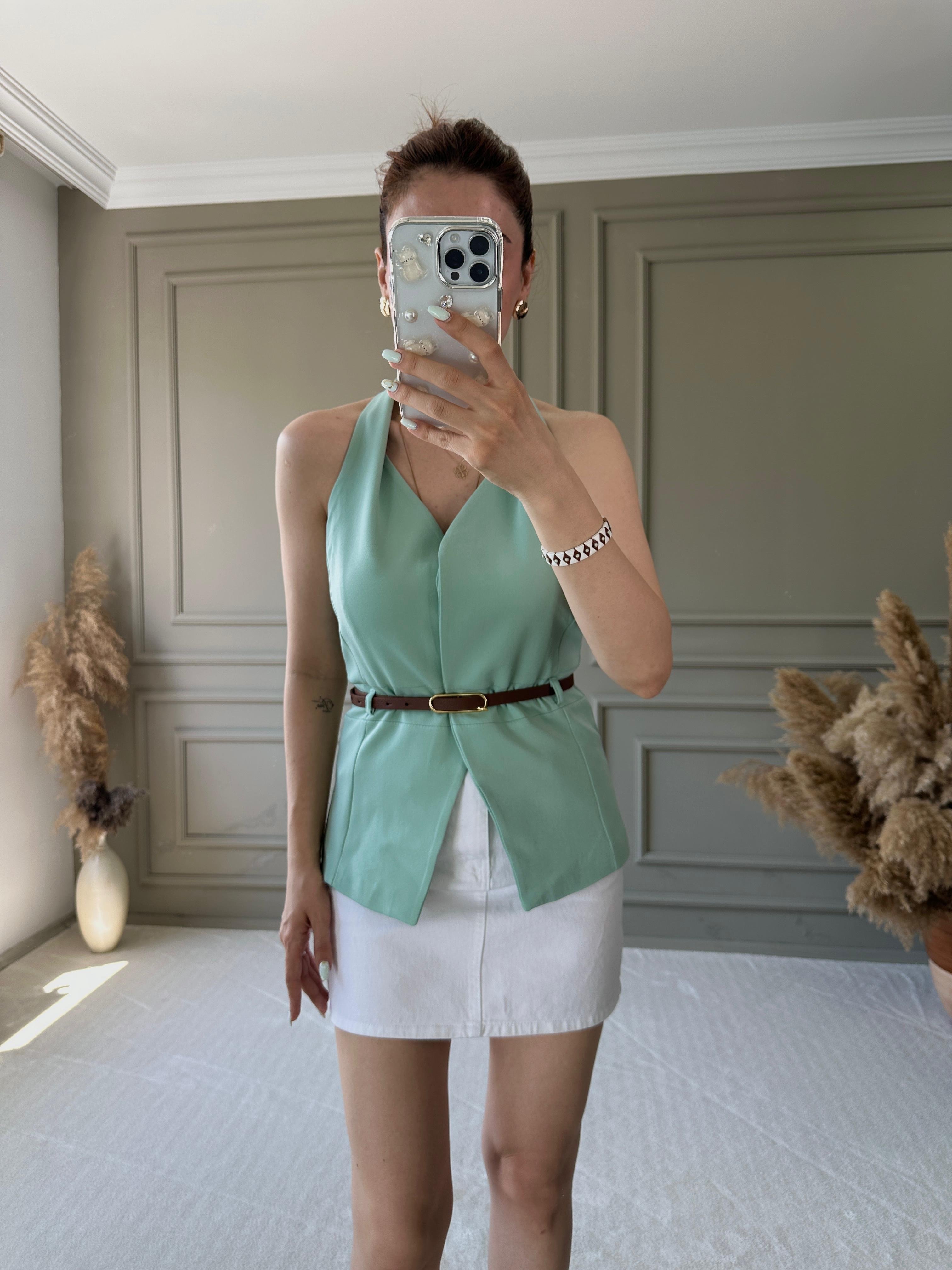 ZR MODEL YELEK - Mint Yeşil