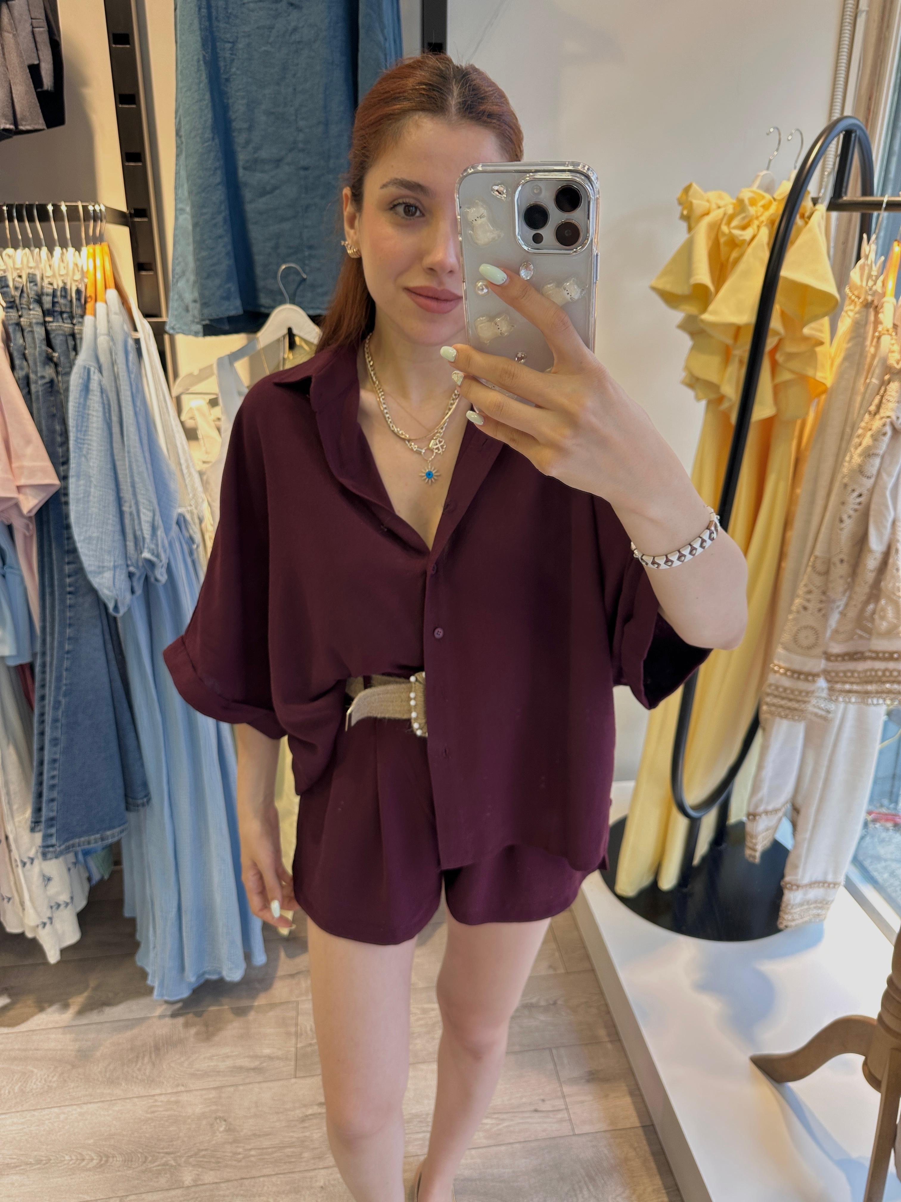 ŞORTLU TAKIM  - Bordo
