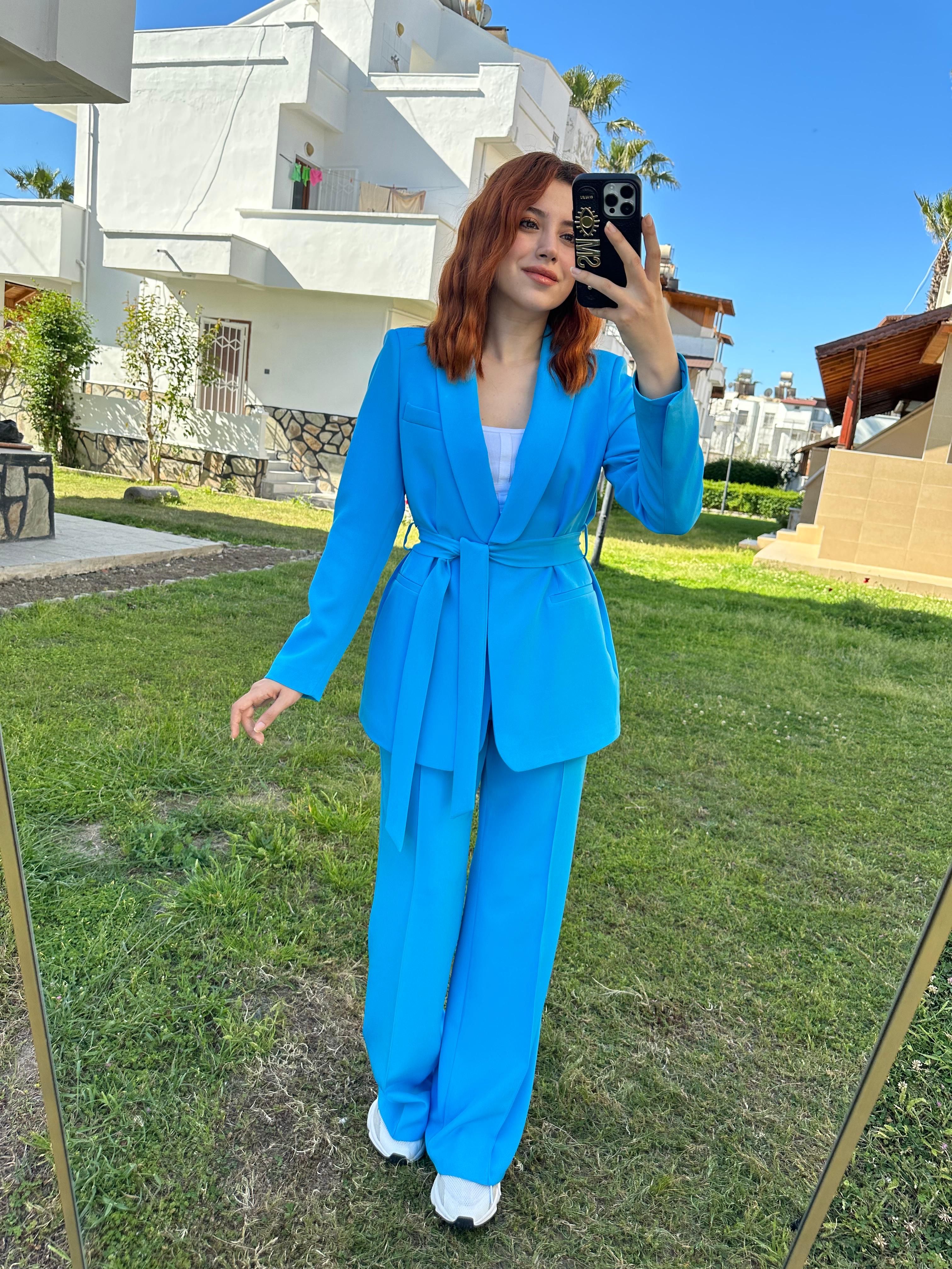 BLAZER CEKET PANTOLON TAKIM - Turkuaz