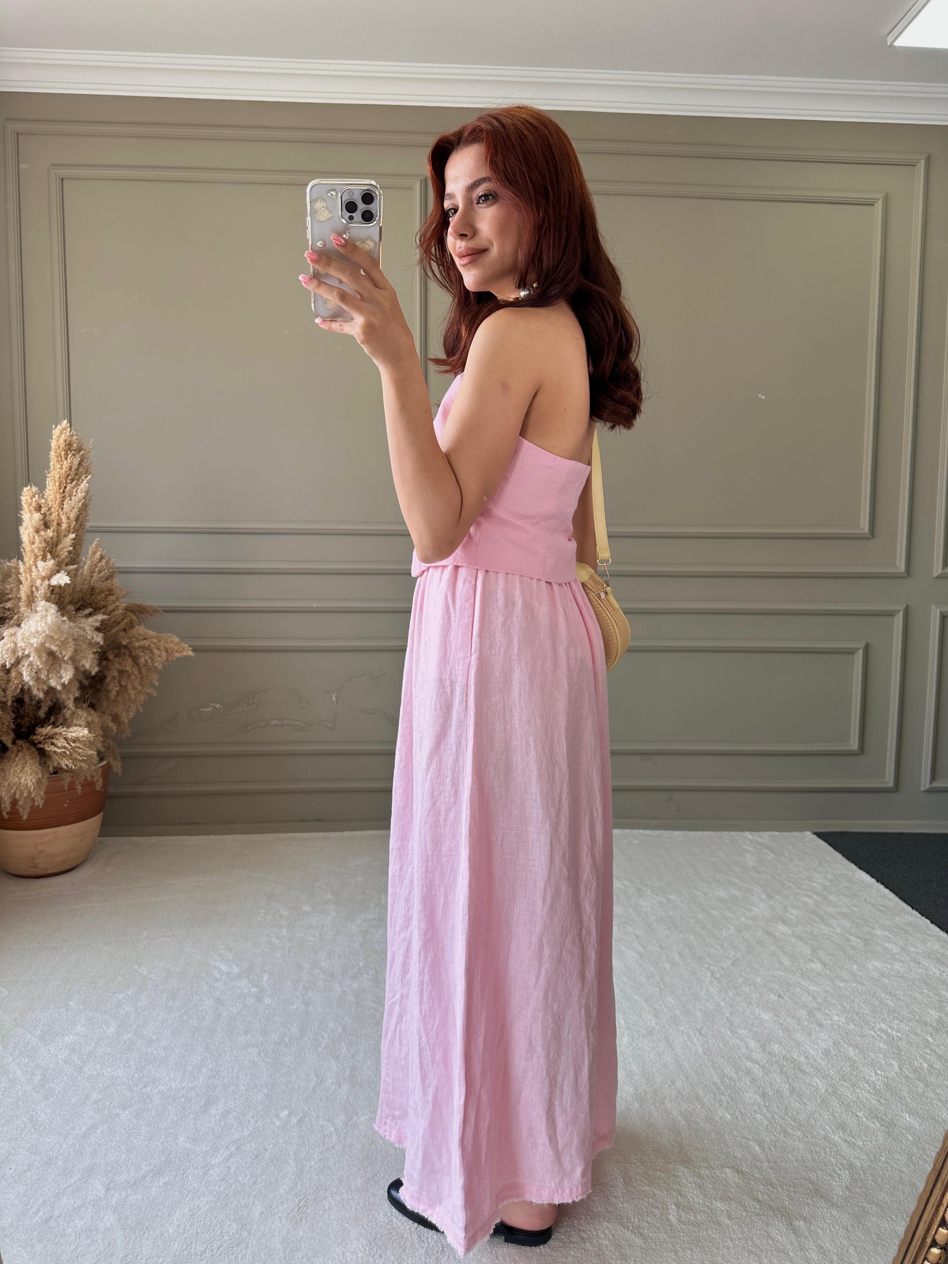 KETEN  YELEK PEMBE