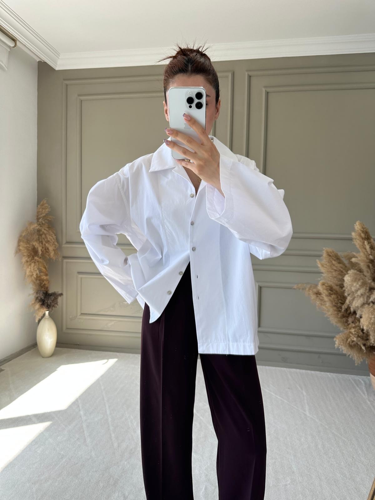 %100 PAMUK OVERSIZE GÖMLEK