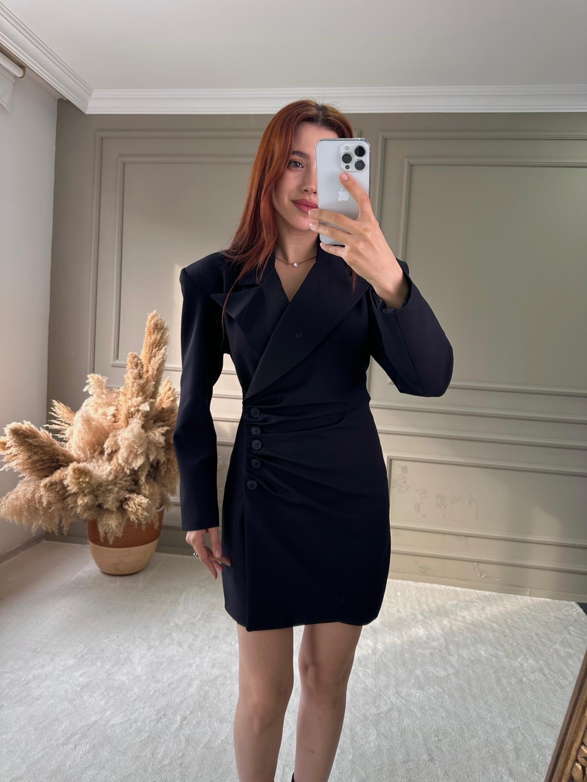 CEKET ELBİSE - Siyah