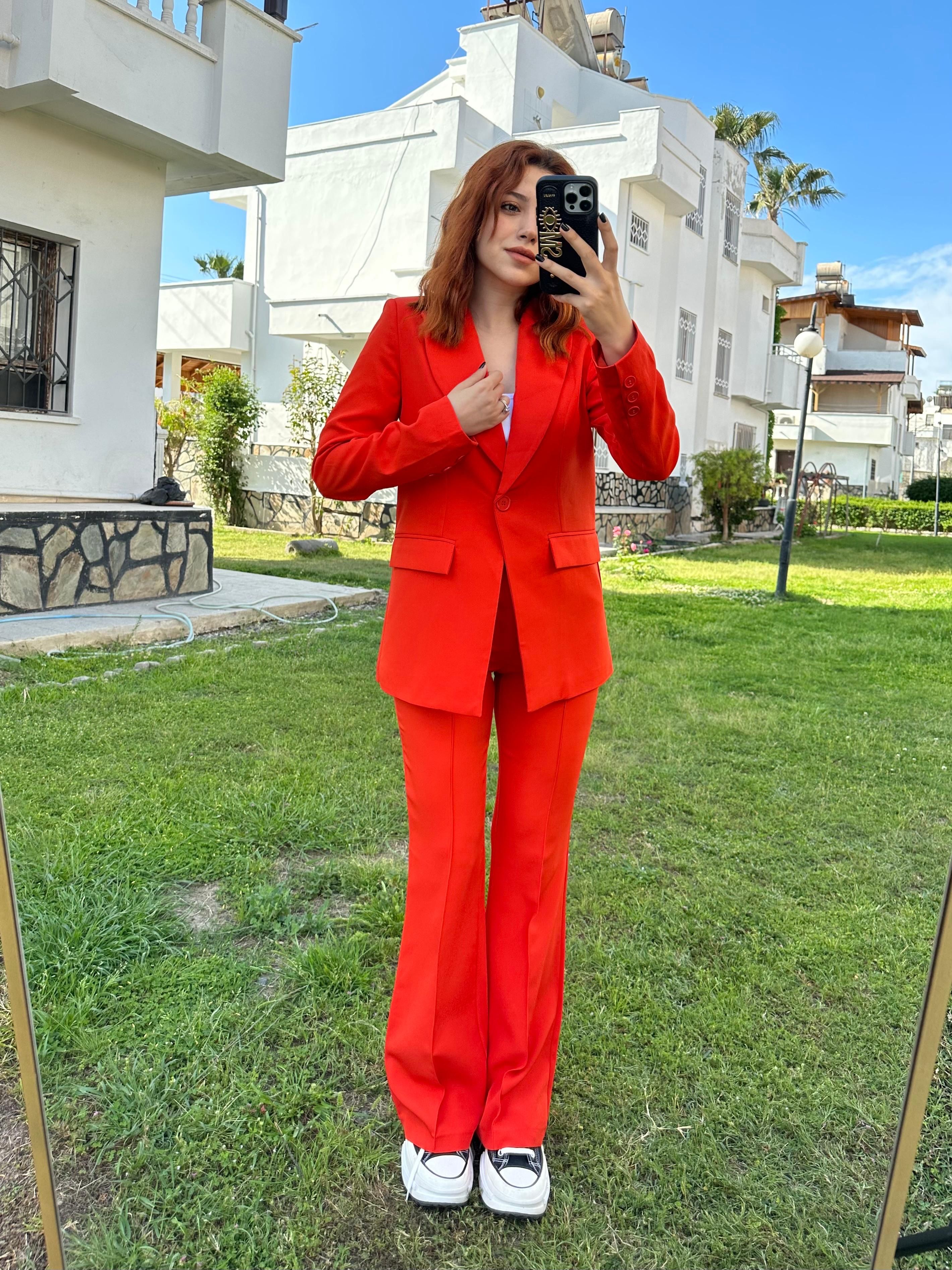 BLAZER CEKET PANTOLON TAKIM - Nar Çiçeği