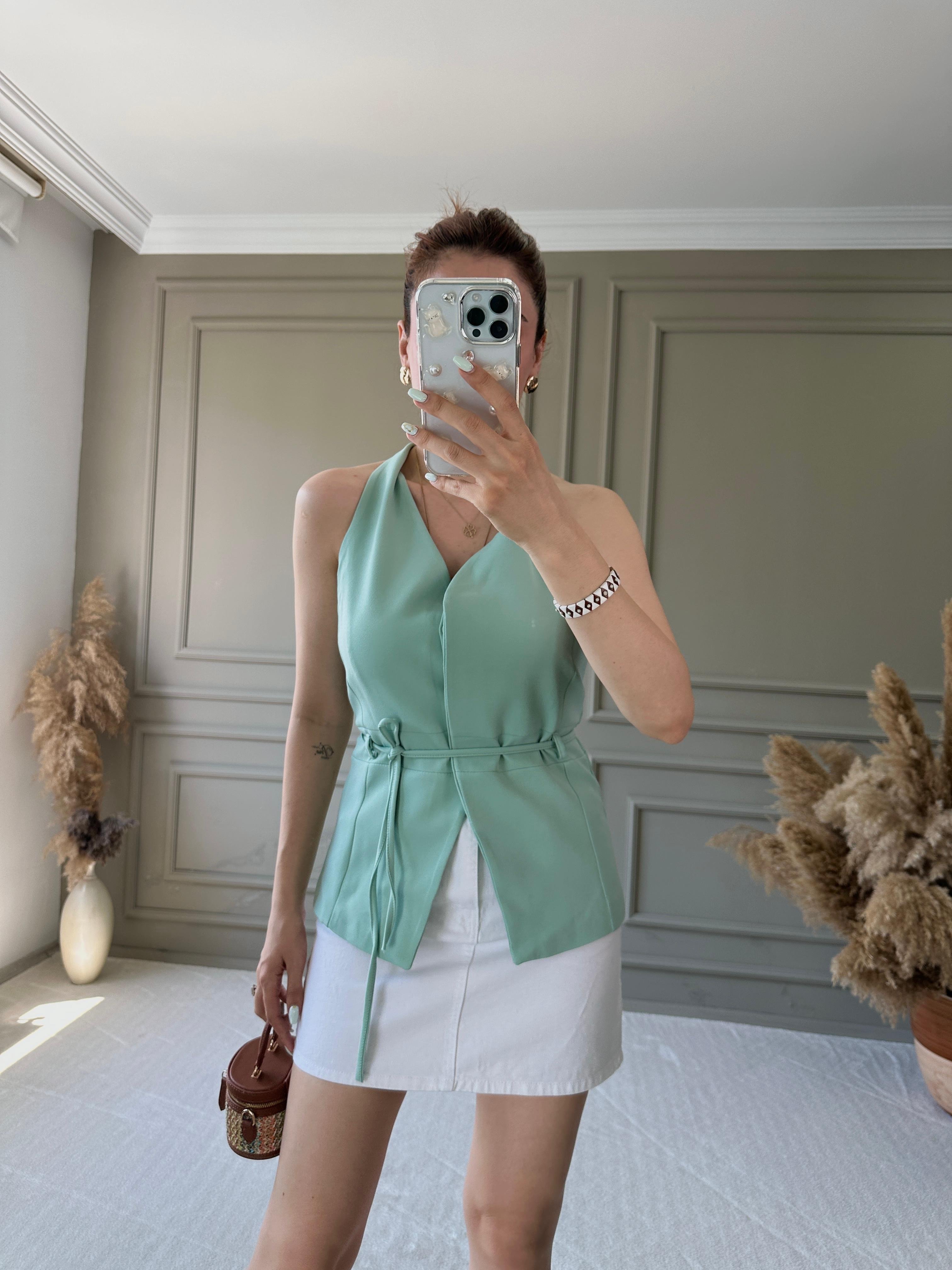 ZR MODEL YELEK - Mint Yeşil