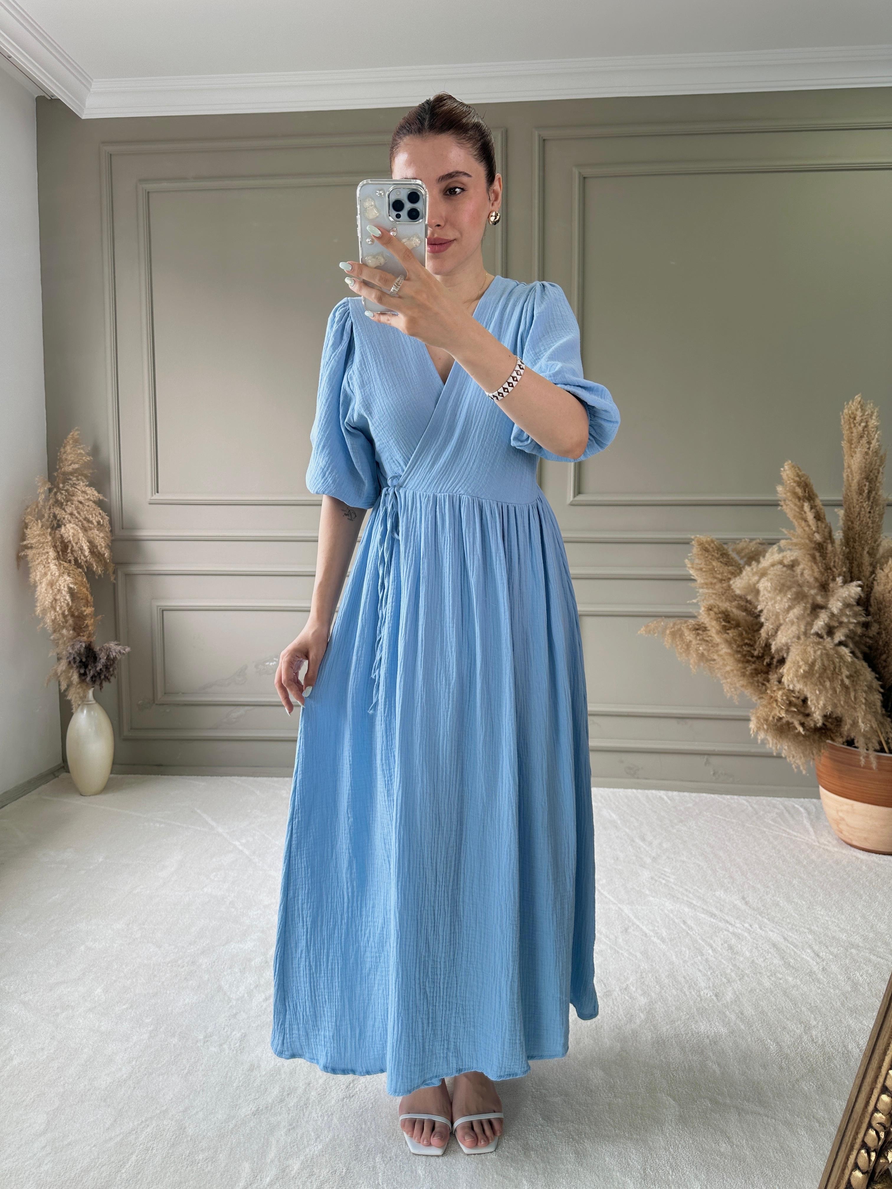 MUSLİN KUMAŞ ELBİSE
