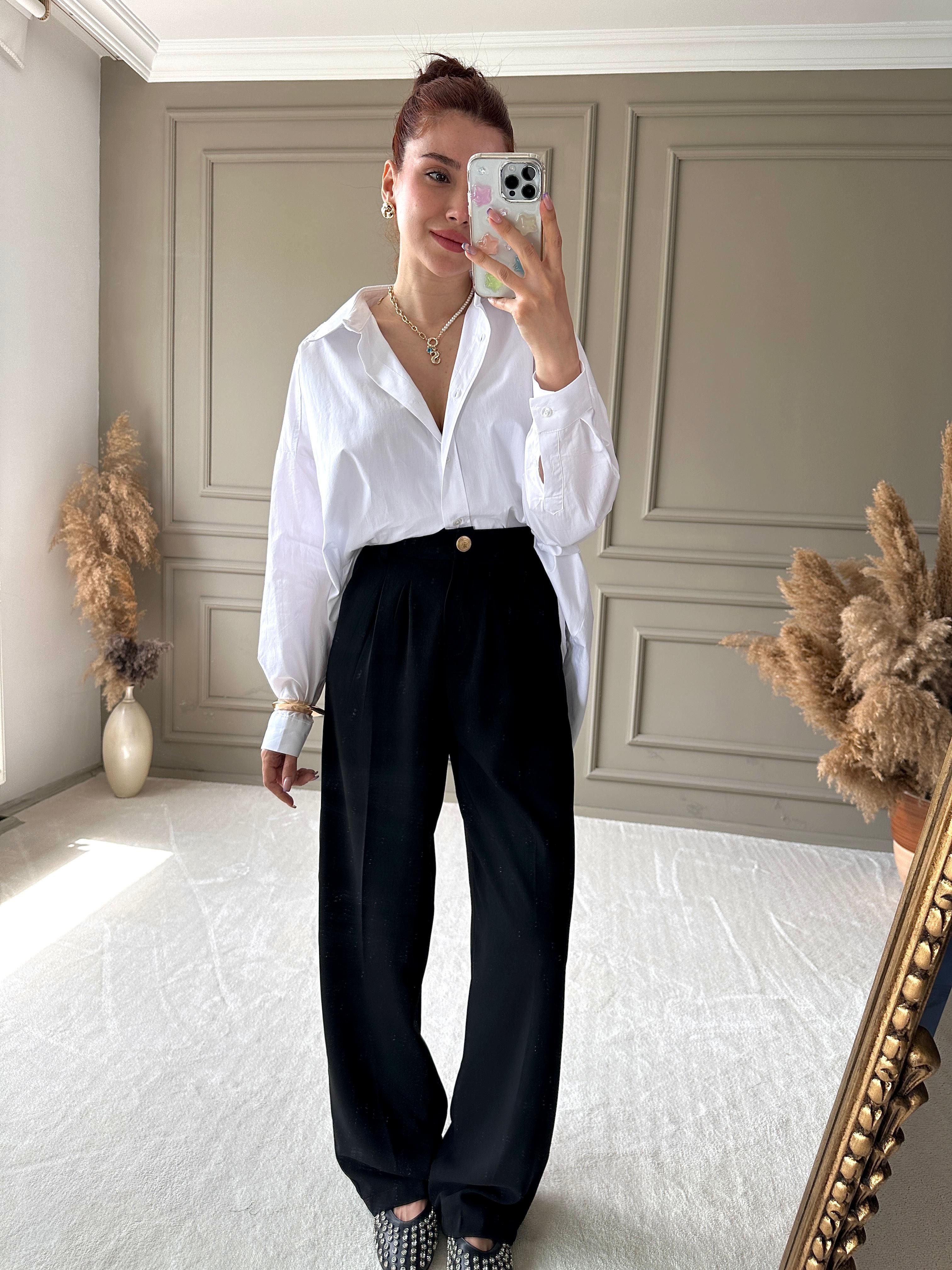 POPLİN OVERSIZE GÖMLEK