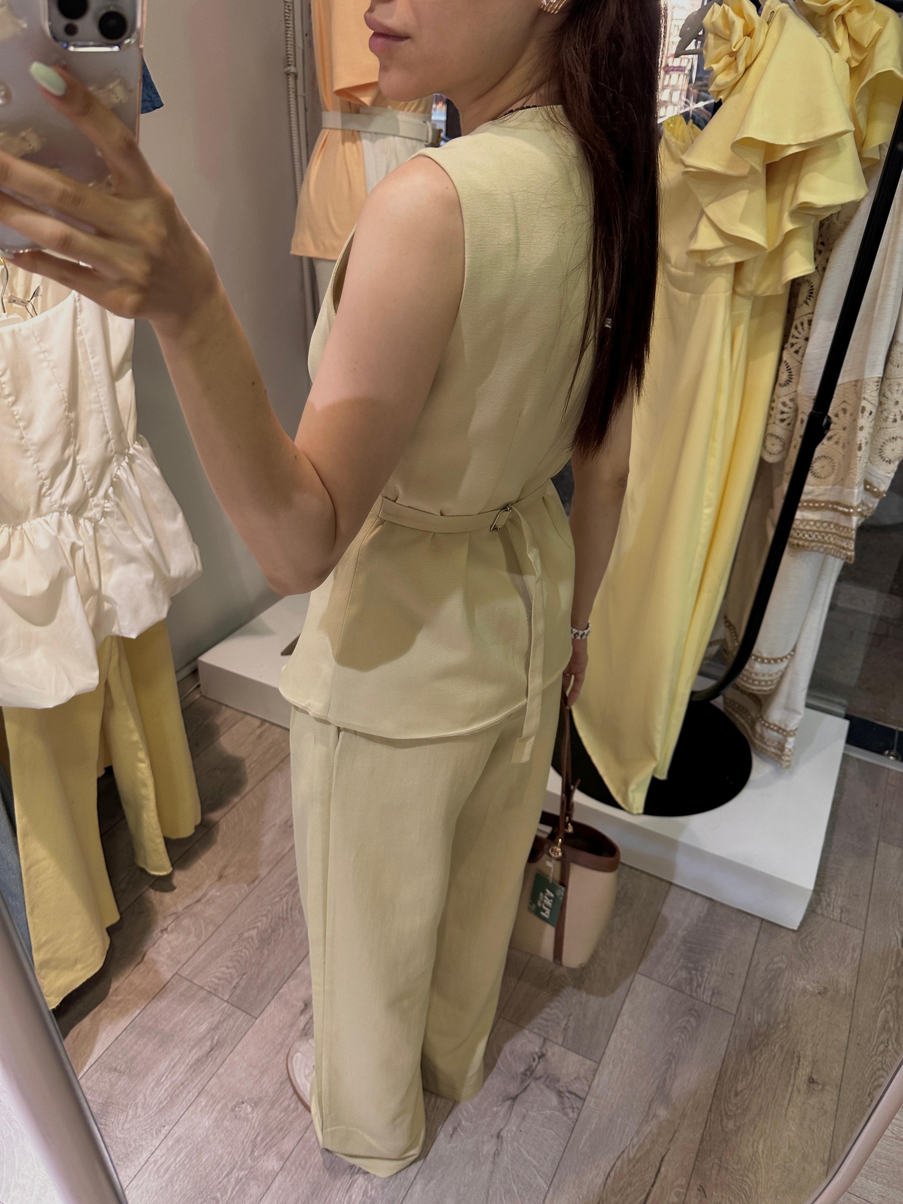YELEK PANTOLON TAKIM SARI
