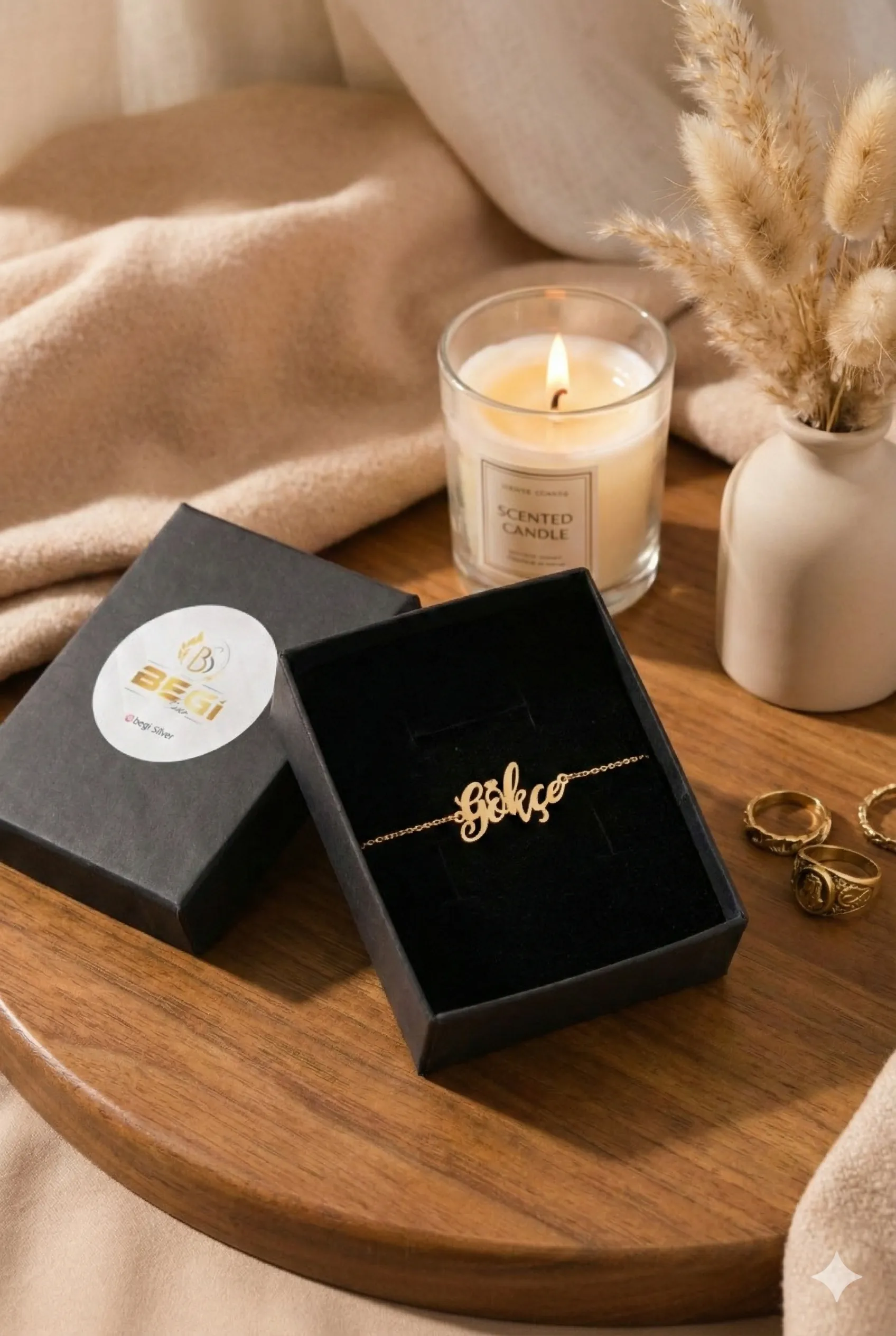 925 Ayar Gümüş Kişiye Özel İsim Yazılı Bileklik 0 image