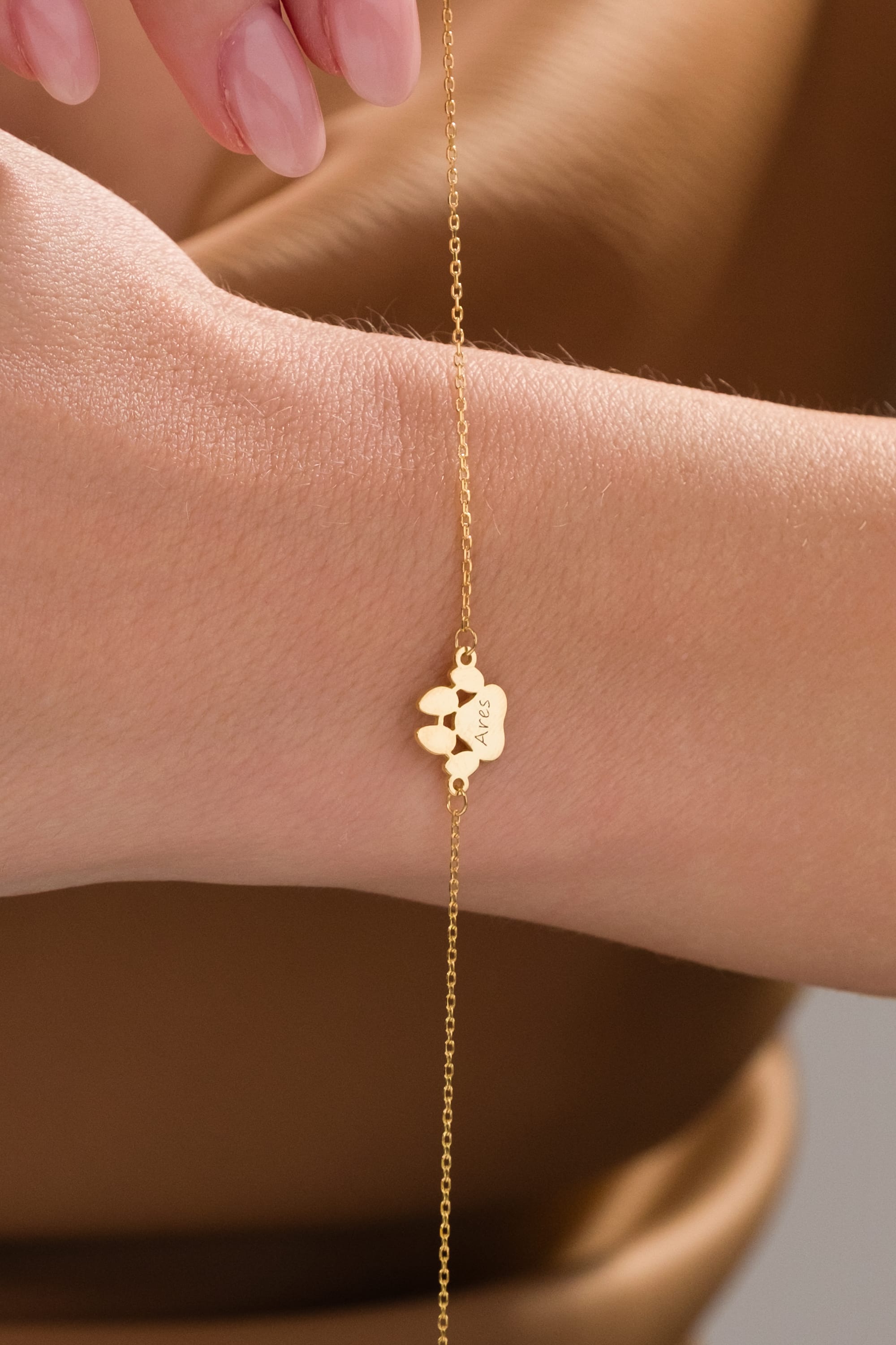 925 Ayar Gümüş Kişiye Özel Patili İsimli Bileklik cover pic