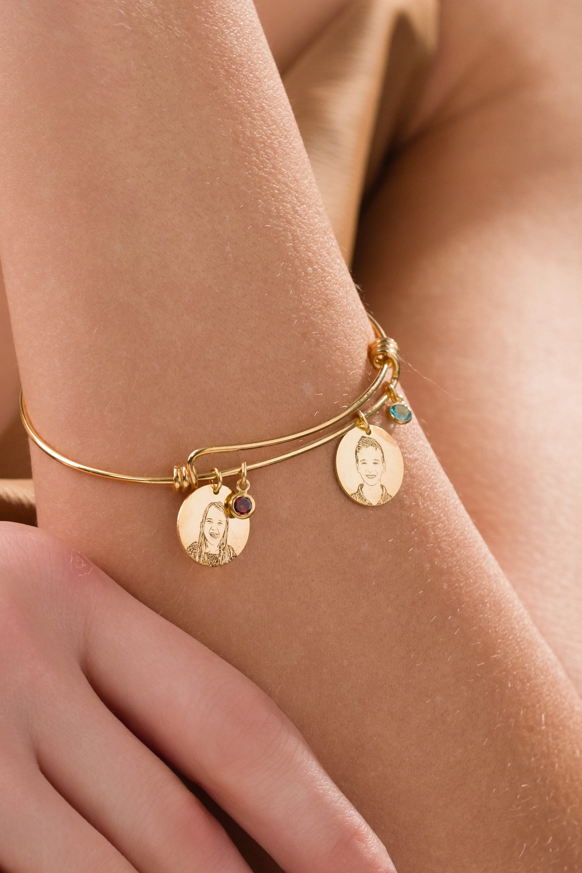 925 Ayar Gümüş Kişiye Özel Fotoğraflı Charm Bileklik 0 image