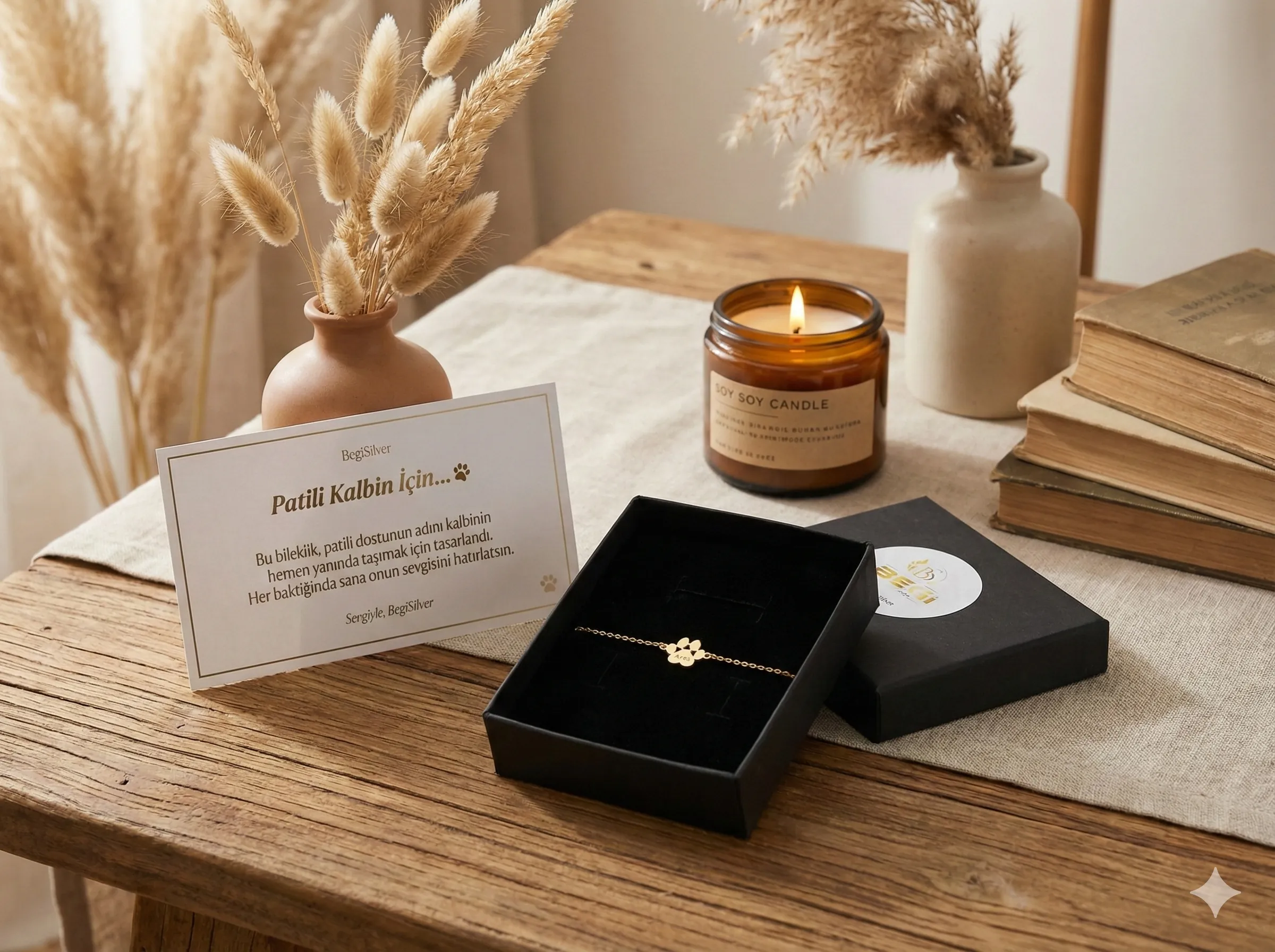 925 Ayar Gümüş Kişiye Özel Patili İsimli Bileklik 0 image