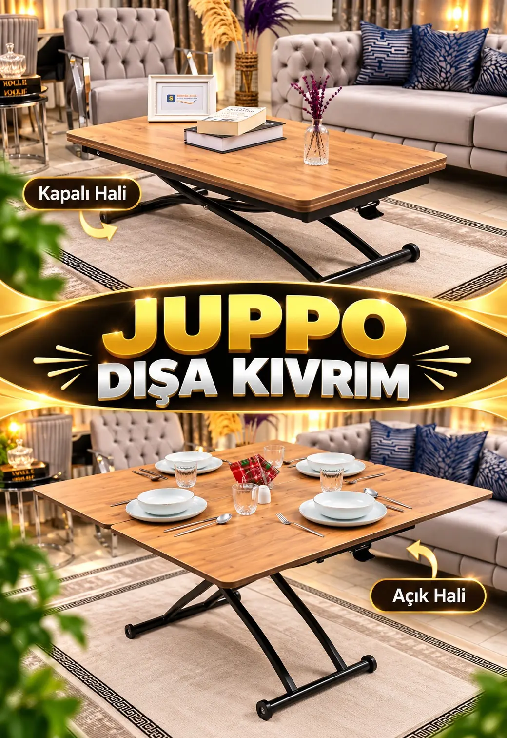Juppo Dışa Kıvrım Akıllı Sehpa