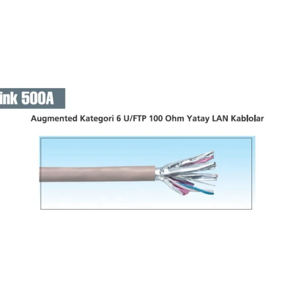 HCS H6A-00406-DP0-FB00 U/MRTP CAT 6A LS0H GRİ, 500M MAKARA