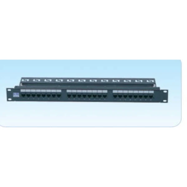 HCS P6E-02403-1U 24 PORT RJ-45 UTP CAT6 PATCH PANEL 19’’ , 110 IDC, 1U, T568 A/B, DOLU