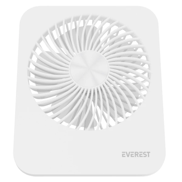 EVEREST EFN-601 BEYAZ 2000MAH 4 KADEMELİ 4000RPM HIZ METAL AYAK MASAÜSTÜ USB FAN
