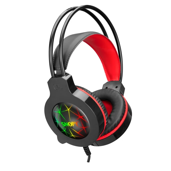 SNOPY SN-GX7 CRAZY SİYAH LEDLİ MİKROFONLU OYUNCU KULAKLIĞI