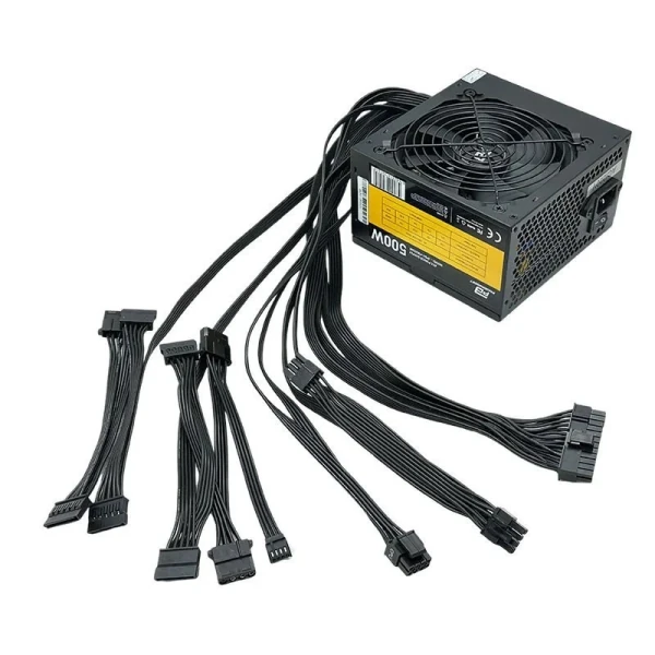 POWERBOOST PB500AR 500W APFC 2*PCI-E 6+2 PIN 12CM SİYAH FANLI ATX PSU (RETAIL BOX)