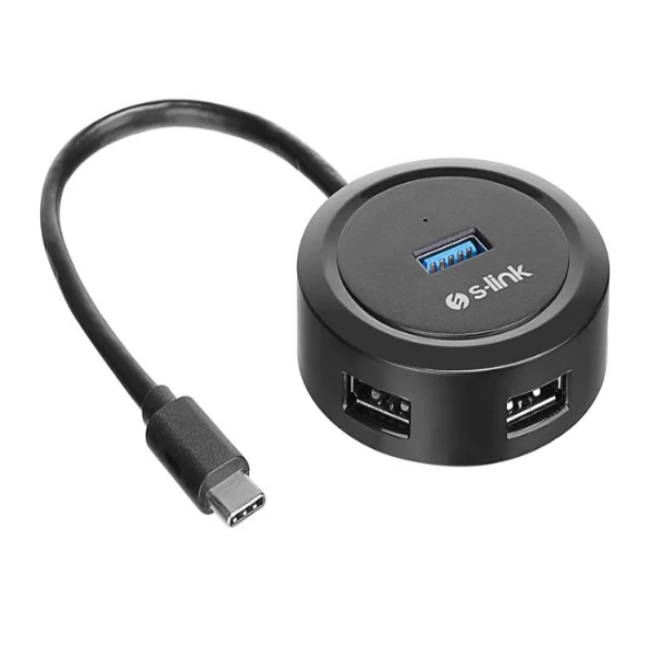 S-LINK SW-U340 4 PORT USB 3.0 GRİ TYPE-C HUB