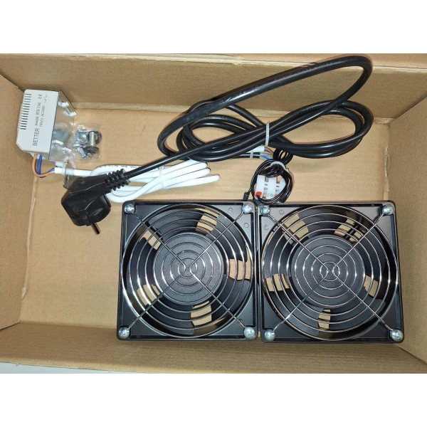 LANDE LA08F2T­ES-B­LG FILTRELI 2 GIRISLI FAN MODULU (BEYAZ) TERMOSTAT SWITCH'Lİ ES SERISI ICIN (KAFES SOMUN,JMT VIDA DAHIL)