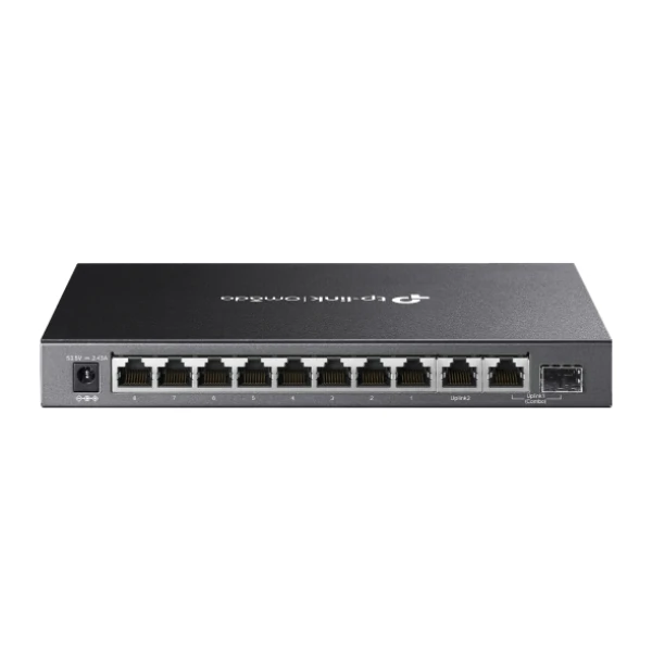 TP-LINK OMADA DS110GMP 10PORT 8PORT PoE+ 128W GIGABIT YONETILEMEZ SWITCH