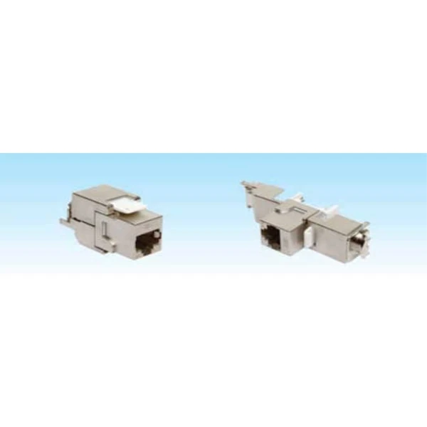 HCS J6A-00826 8P8C RJ-45 FTP TOOLLESS KEYSTONE JACK CAT 6A, LSA+ / 110 IDC T568 A/B, 180 DERECE