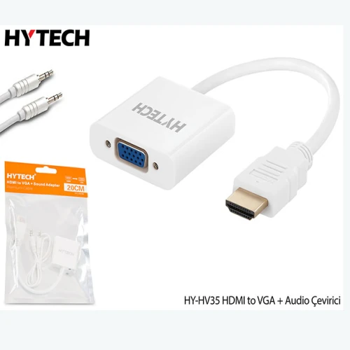 HYTECH HY-HV35 HDMI to VGA + Audio Çevirici